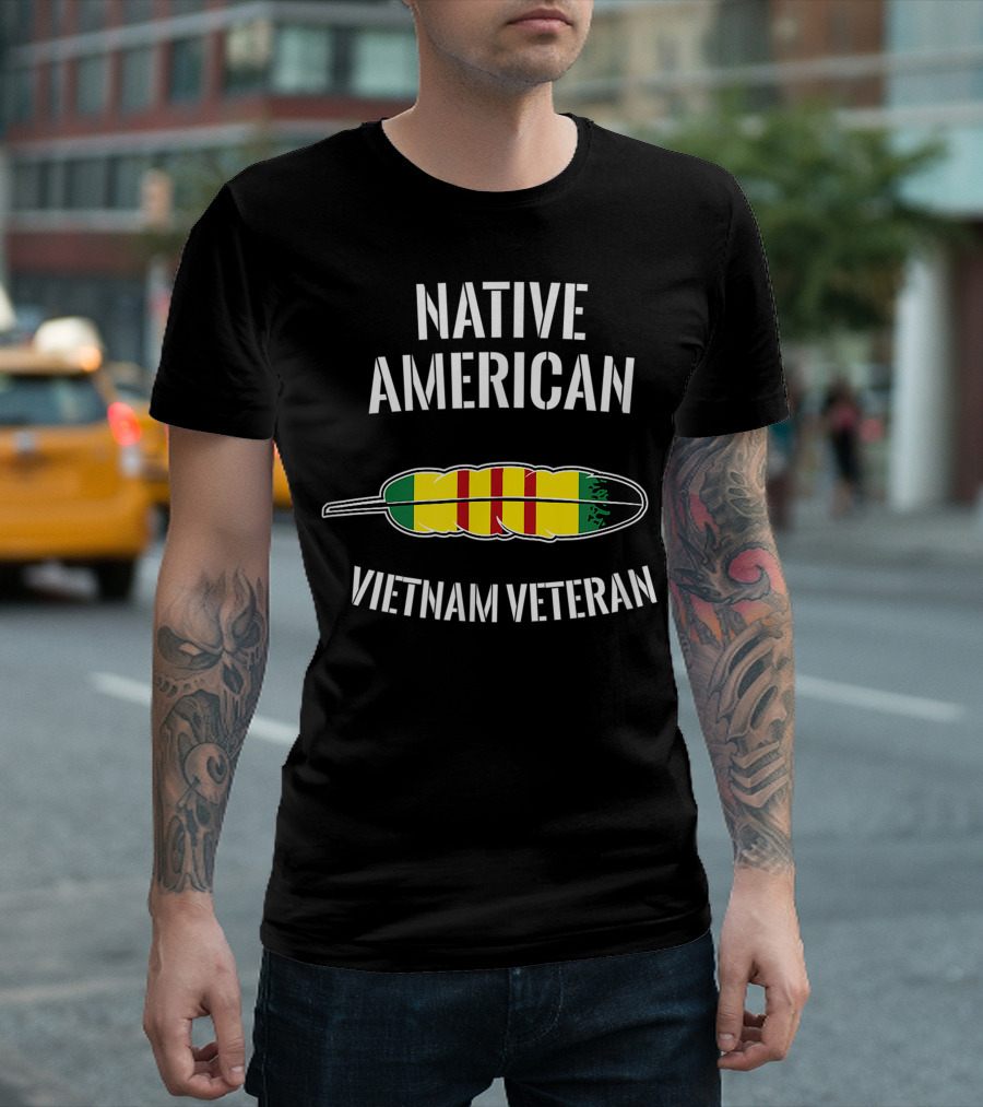 Native American Vietnam Veteran Feather T-Shirt