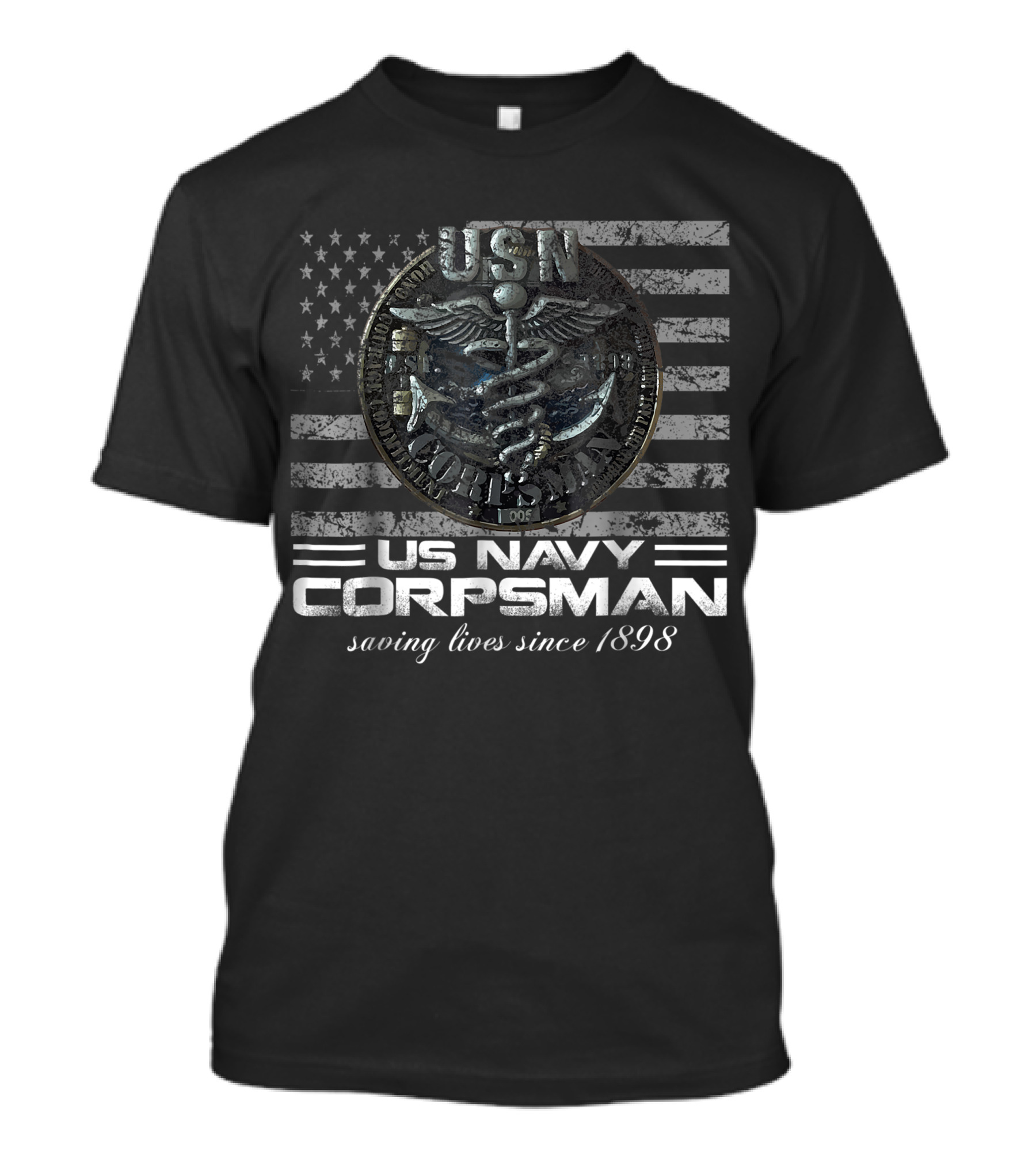 US Navy Corpsman Saving Lives Since 1898 Veteran Ideas T-Shirt