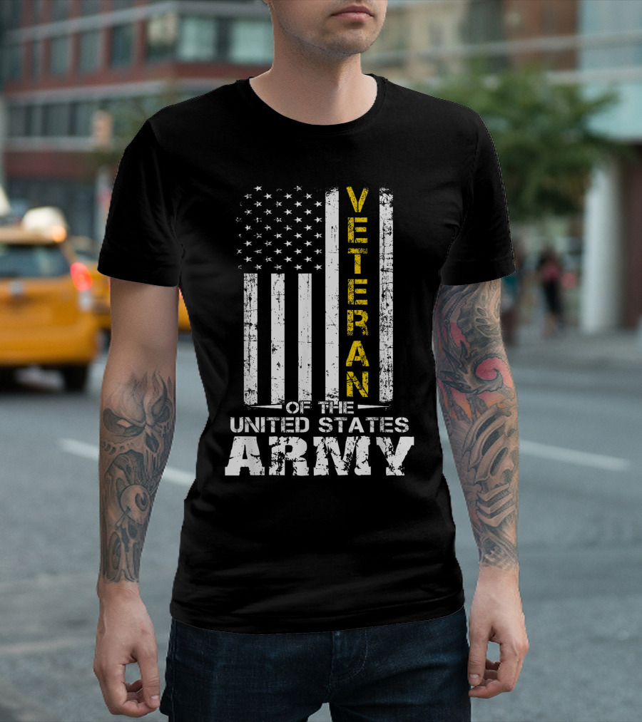 Veteran United States Army Veteran Of The United States Army Gold T-Shirt