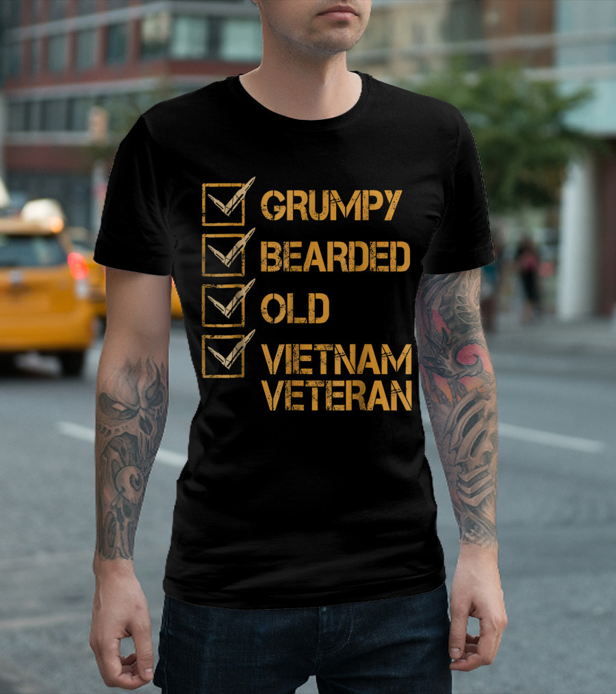 Grumpy Bearded Old Vietnam Veteran T-Shirt