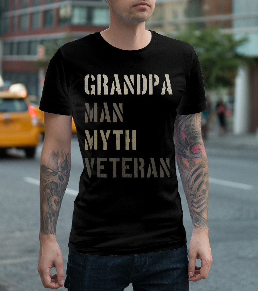 Grandpa Man Myth Veteran T-Shirt