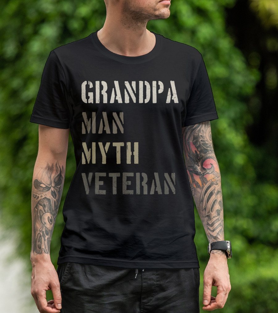 Grandpa Man Myth Veteran T-Shirt