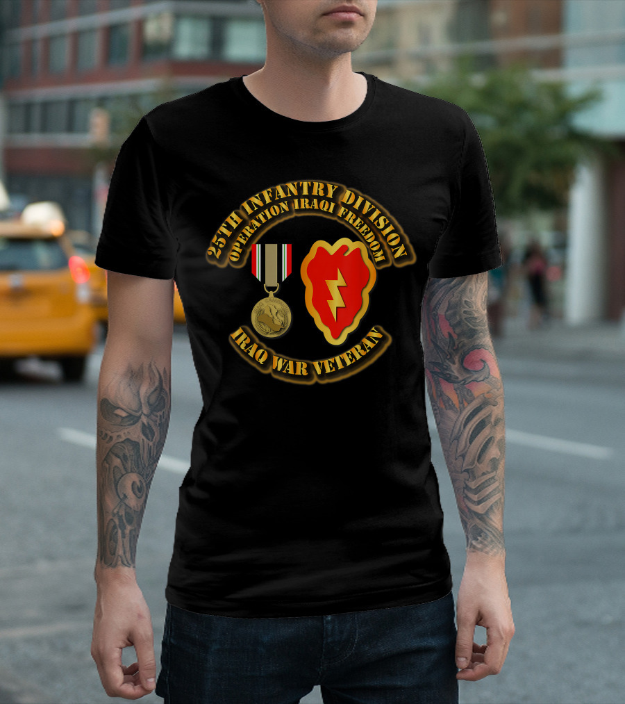 25th Infantry Division Operation Iraqi Freedom Iraq War Veteran T-Shirt