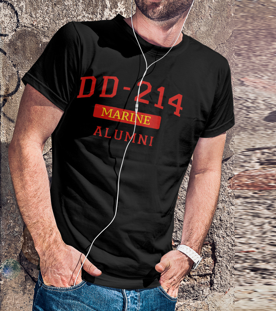 Dd-214 Marine Alumni Jarhead US Veteran Armed Forces T-Shirt