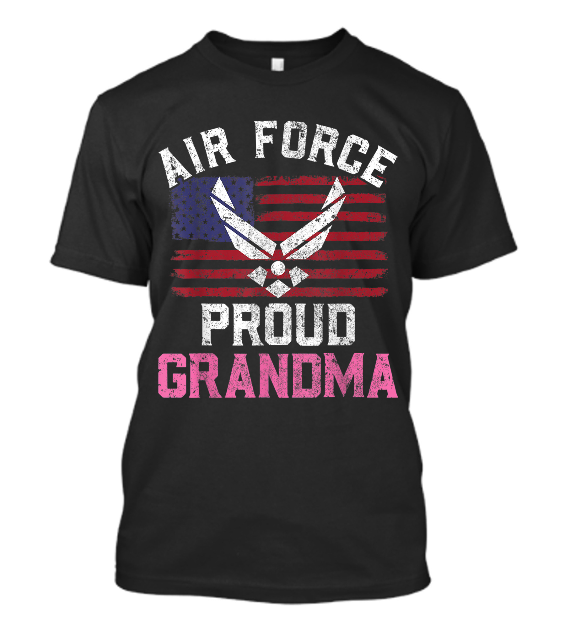 Air Force Proud Grandma American Flag T-Shirt