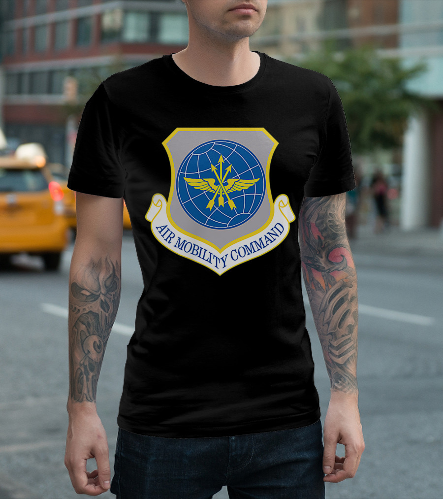Air Force Air Mobility Command AMC Veteran Patch Military Emblem T-Shirt