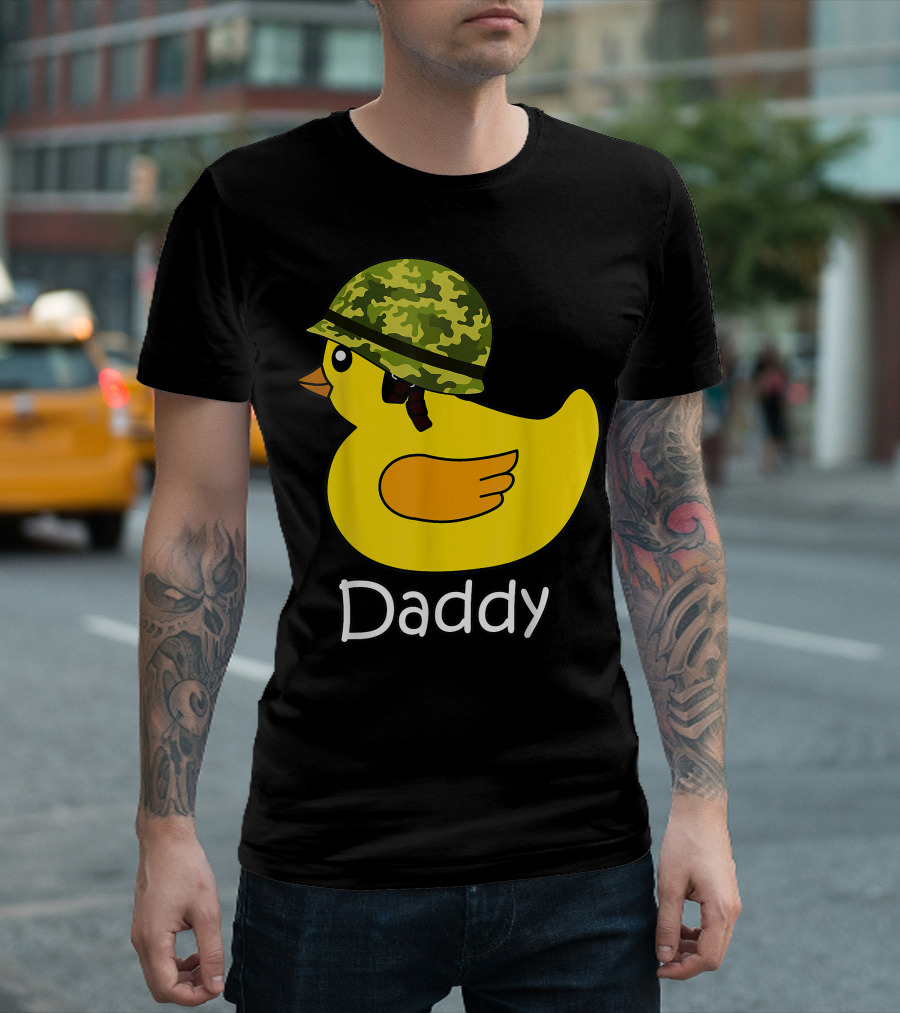 Duck Daddy Veteran Cute Rubber Duck Father T-Shirt