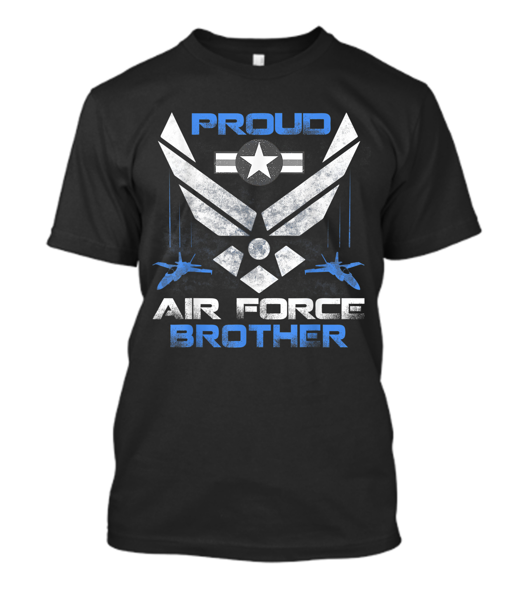 Proud Air Force Brother Veteran Pride Wing Emblem And Fighter Jet Combo T-Shirt
