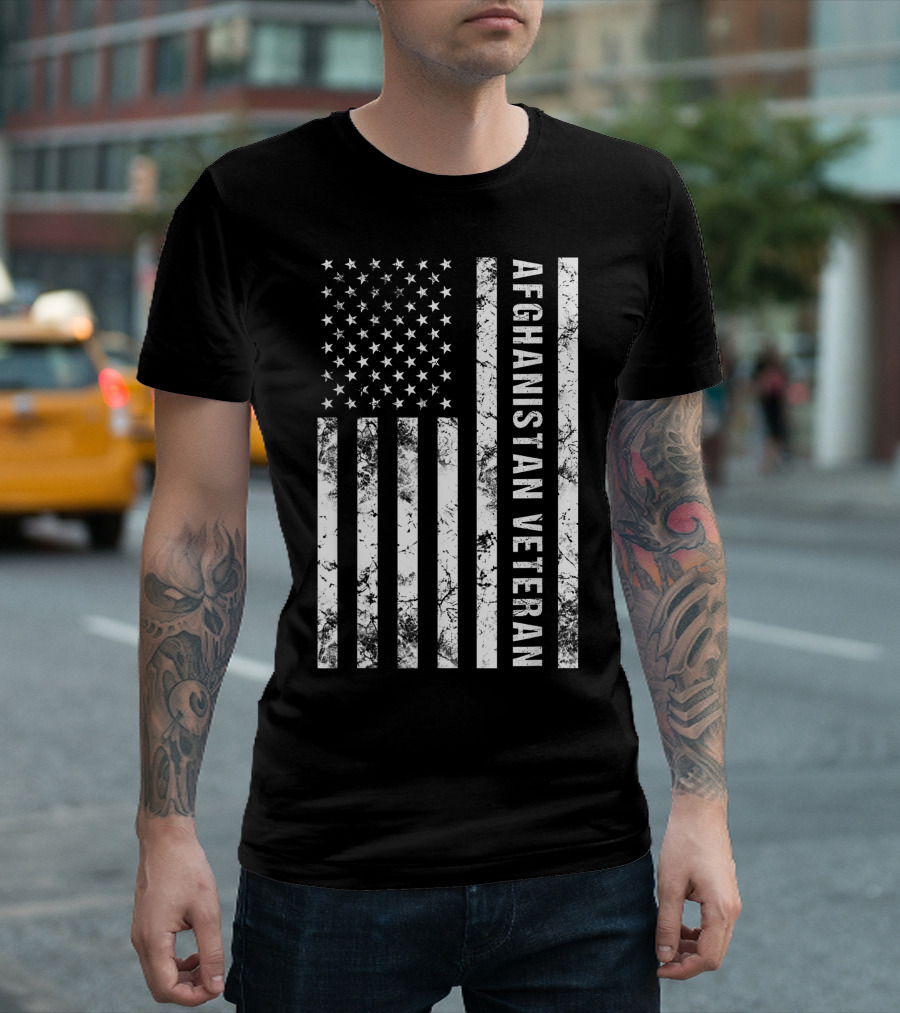 American Flag Afghanistan Veteran T-Shirt