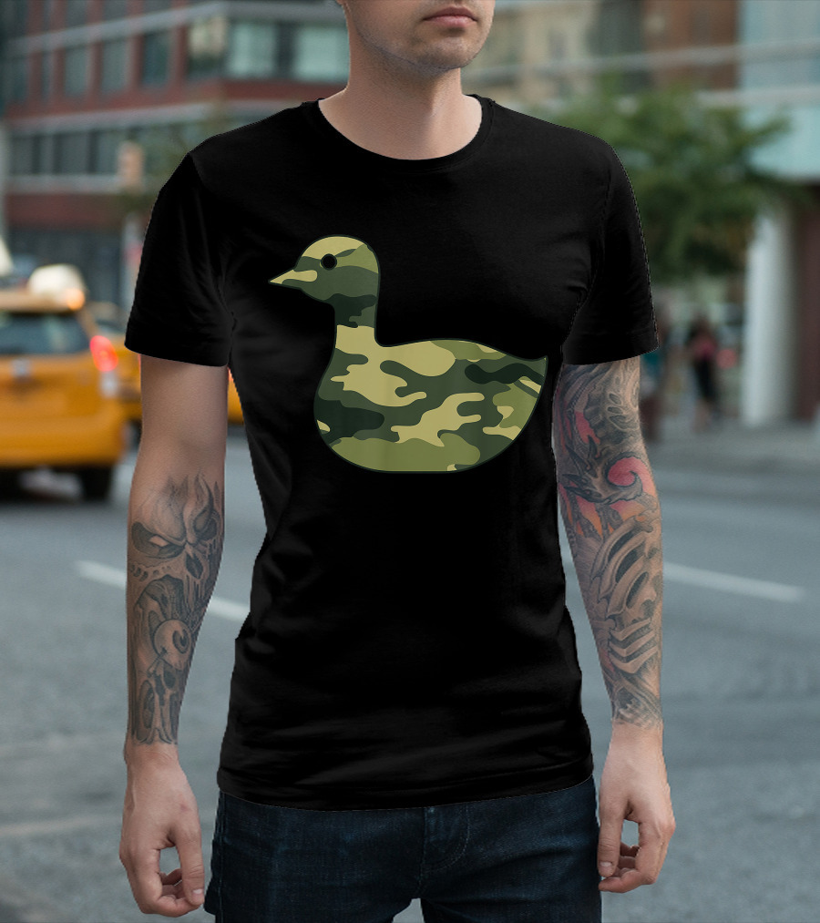 Military Camo Duck Mallard Print Veteran Men's Dipper T-Shirt