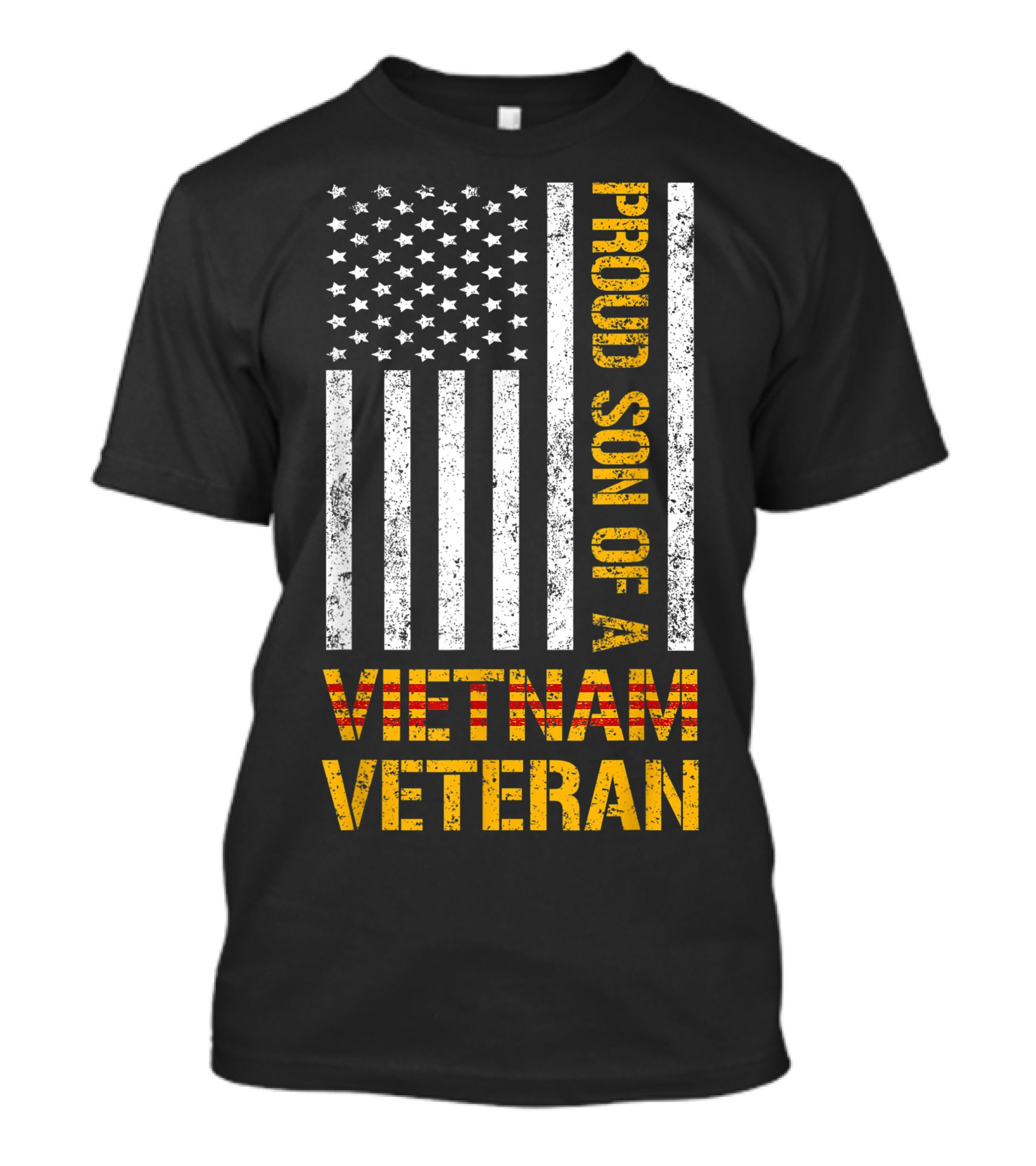 Proud Son Of A Vietnam Veteran Vintage American Flag T-Shirt