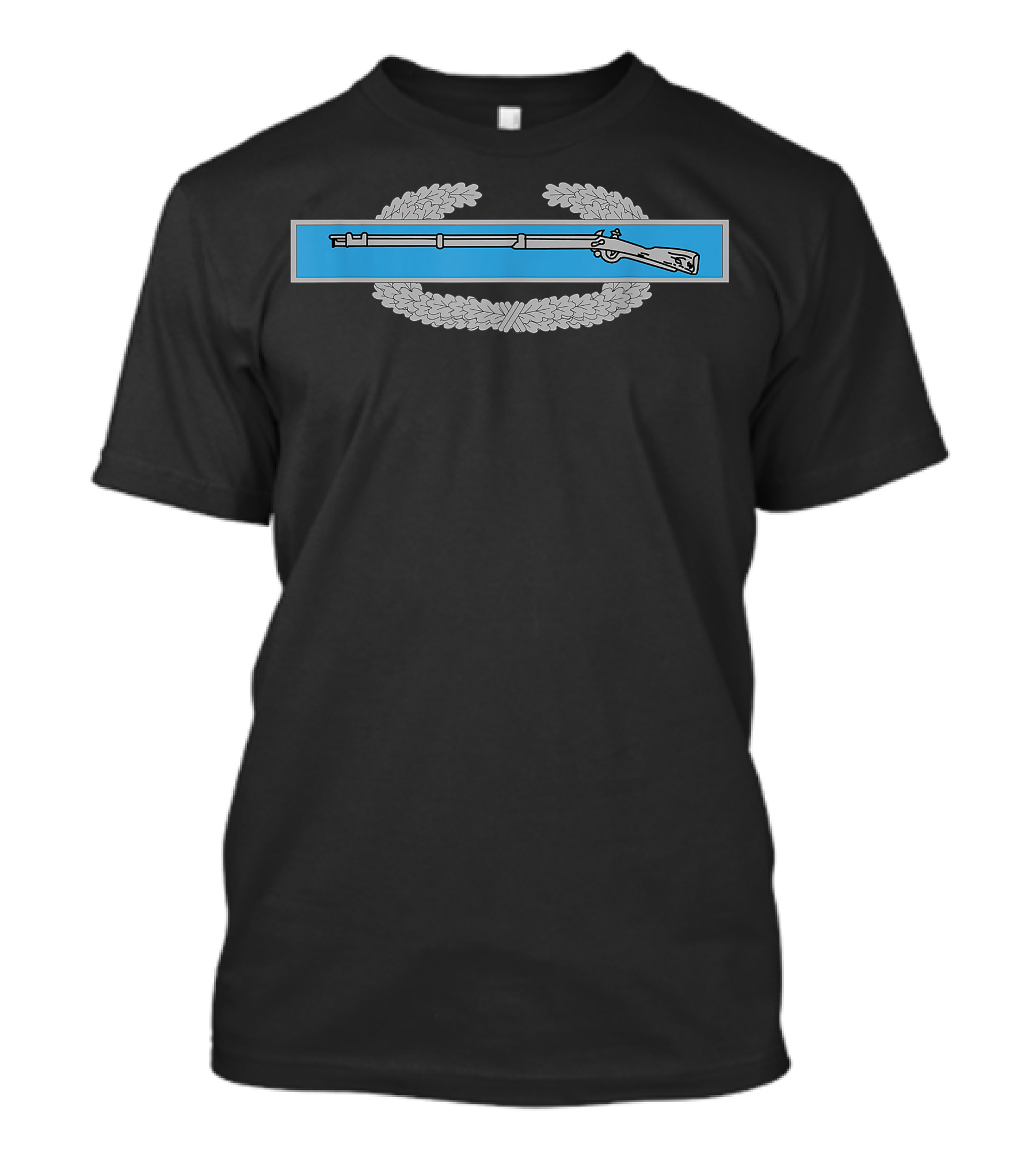 Combat Infantryman Badge CIB Army Veteran Soldier Patriotic Laurel Wreath Emblem T-Shirt