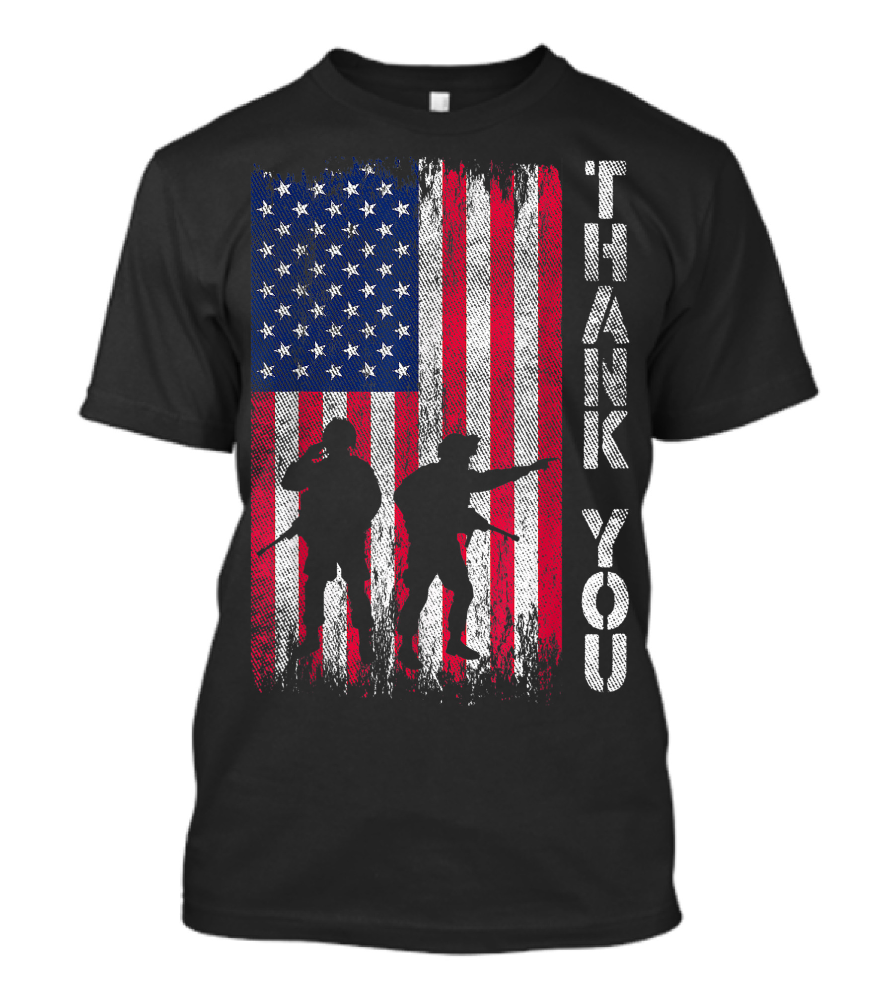 Thank You Veteran American Flag Vintage Veteran Day T-Shirt
