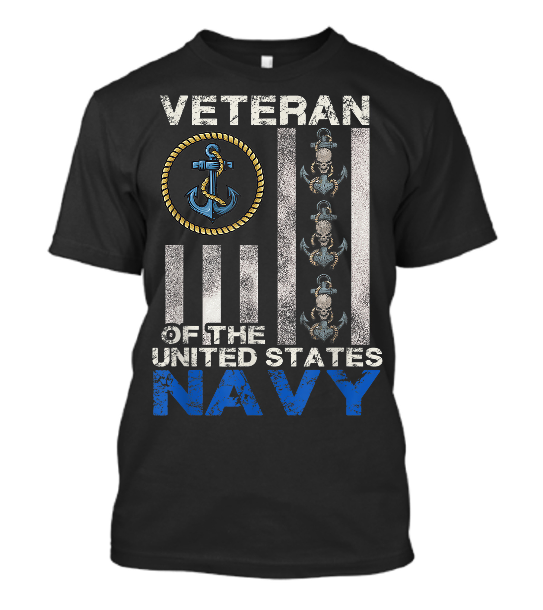 Veteran Of The United States Navy Vintage Anchor Rope T-Shirt