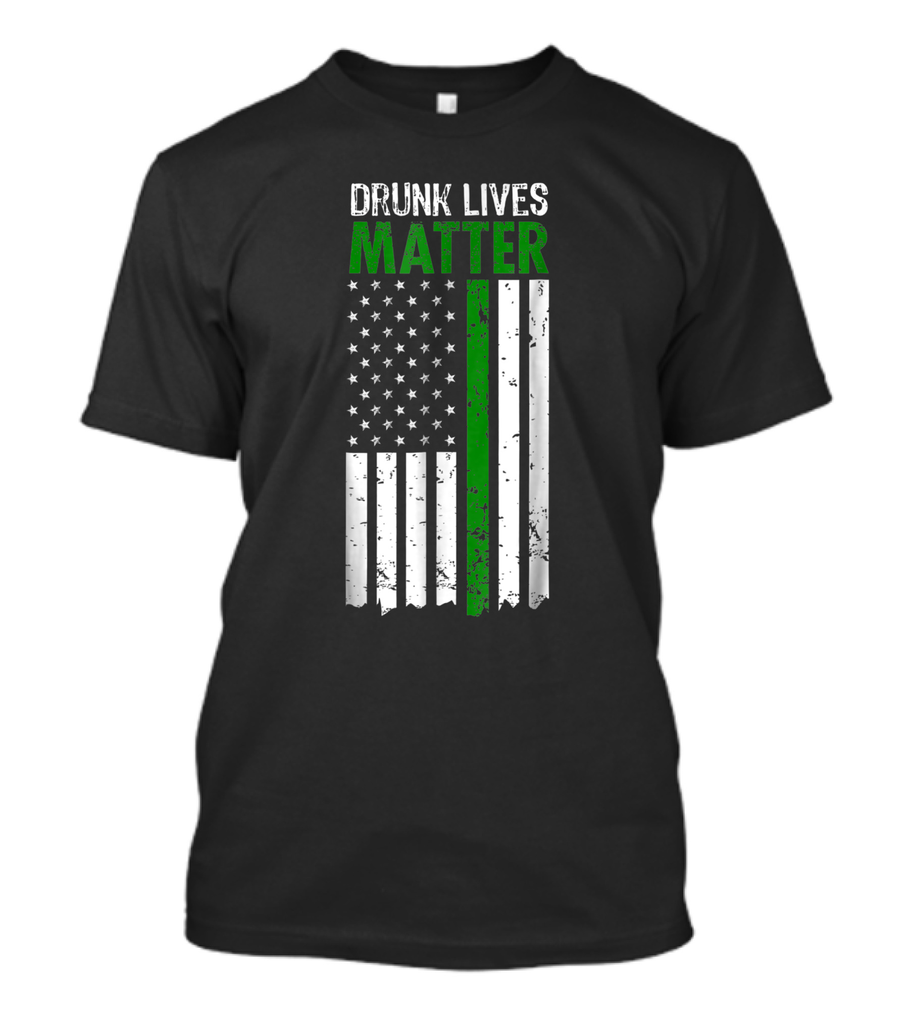Drunk Lives Matter Irish American St Patrick's Day USA Flag T-Shirt