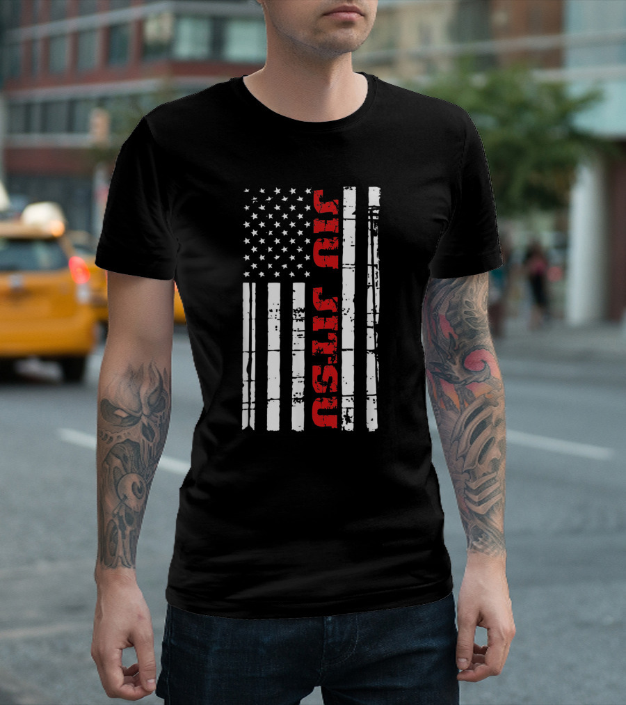American Flag Jiu Jitsu BJJ T-Shirt