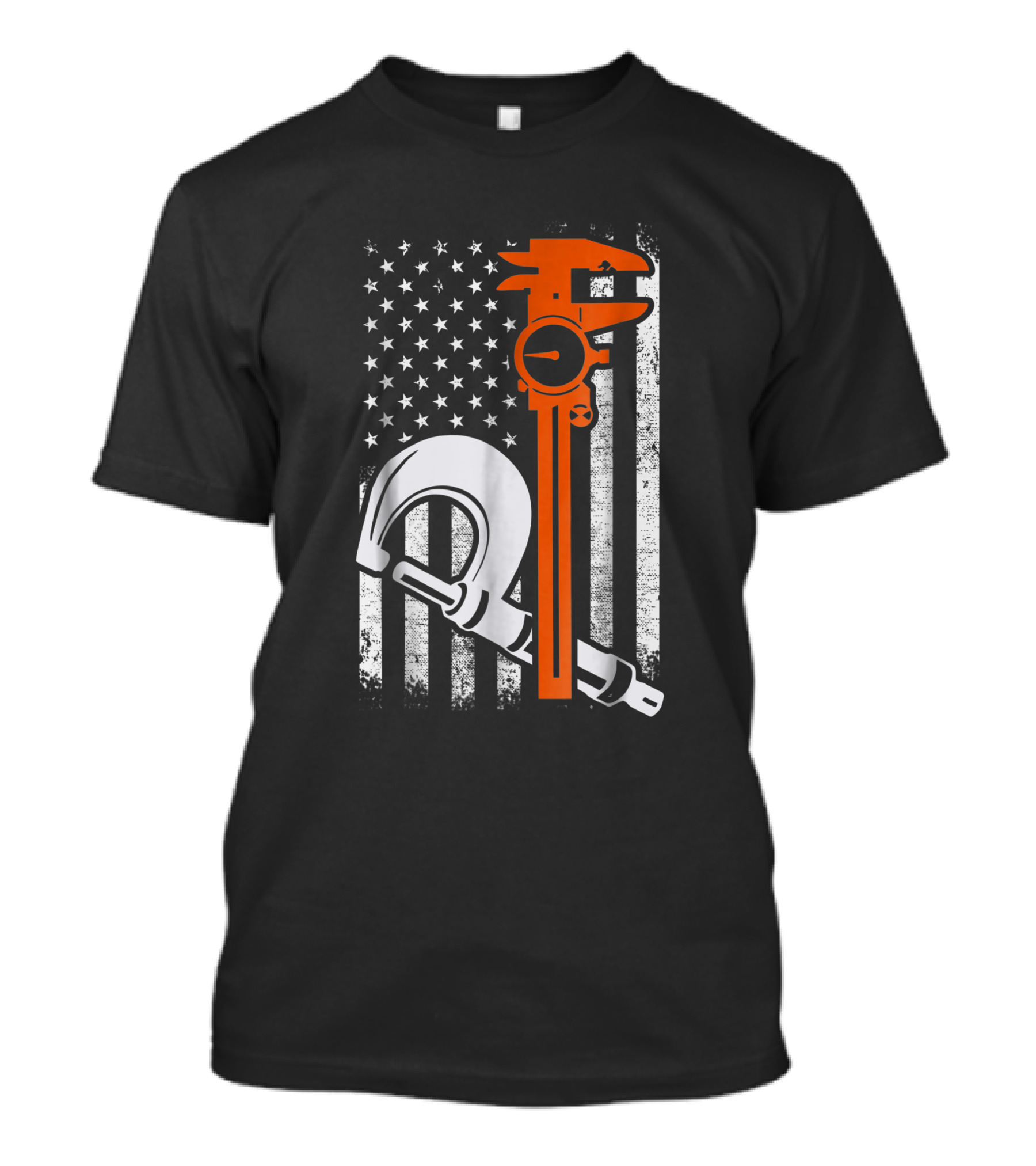 American Flag With Machinist Tools T-Shirt