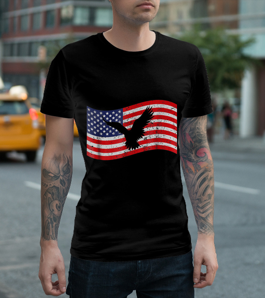 4th July American Flag Eagle T-Shirt