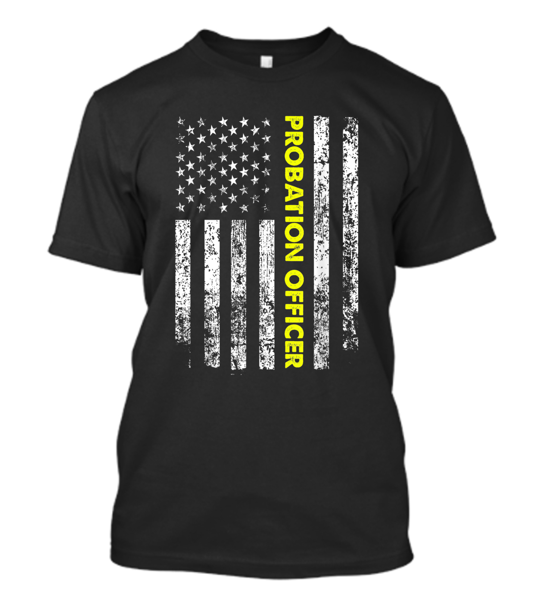 Probation Officer American Flag Display T-Shirt