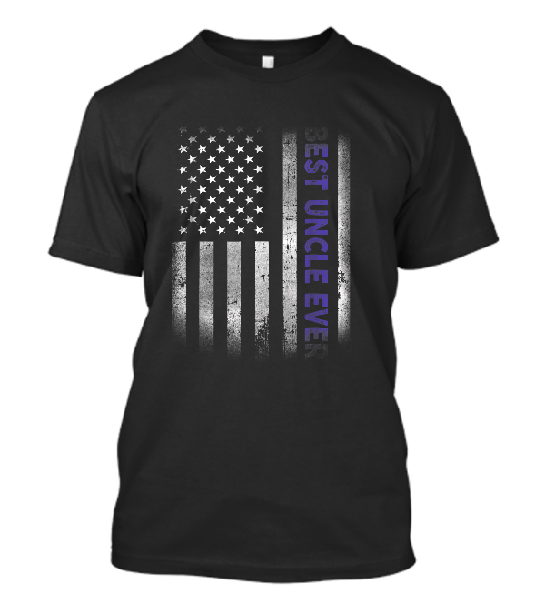 Best Uncle Ever Thin Blue Line American Flag 4th Of July T-Shirt