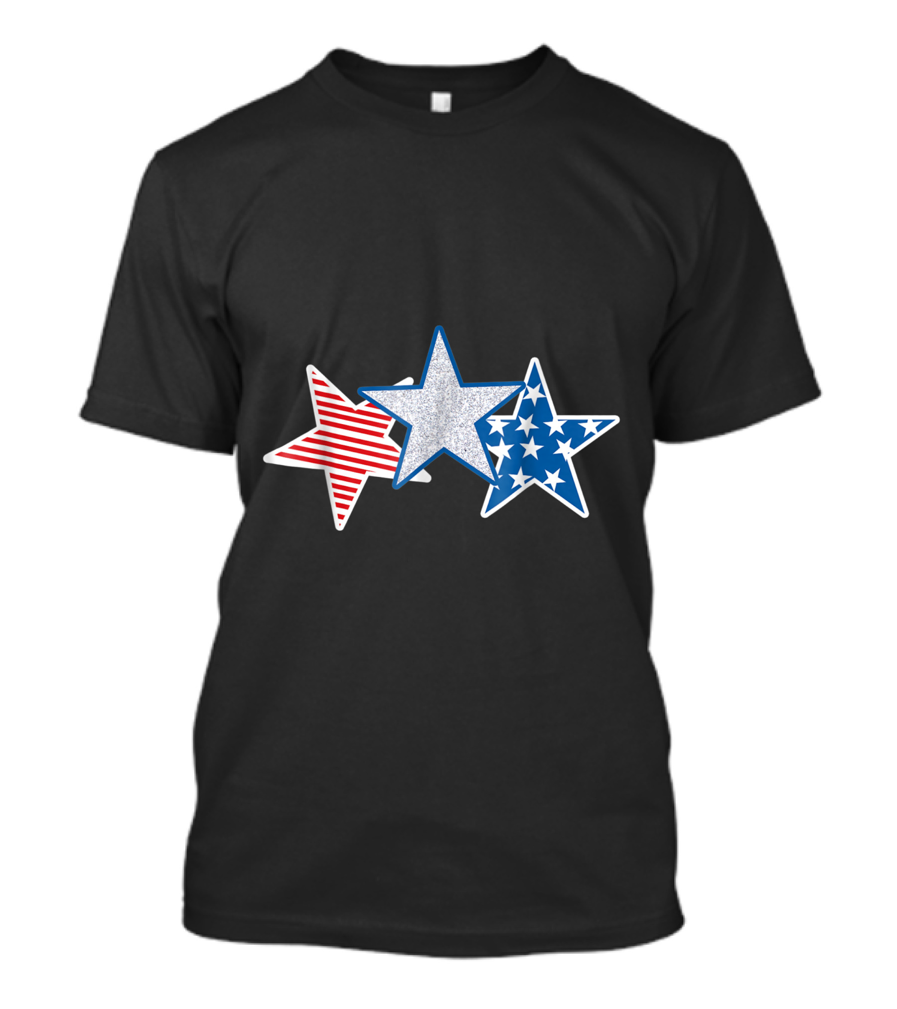 Red White Blue Stars American Flag USA Stripes T-Shirt