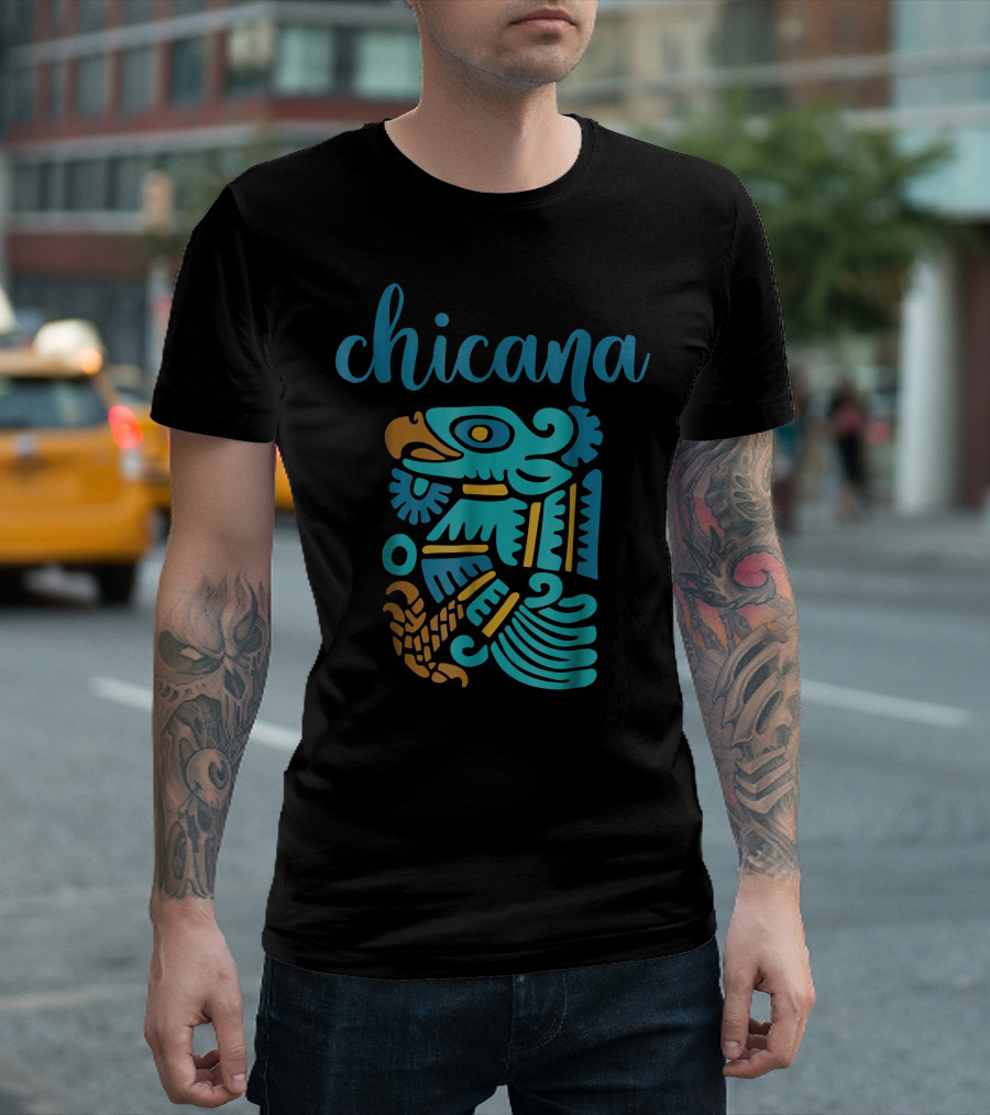 Chicana Mexican American Aztec Design Chicano Clothing T-Shirt