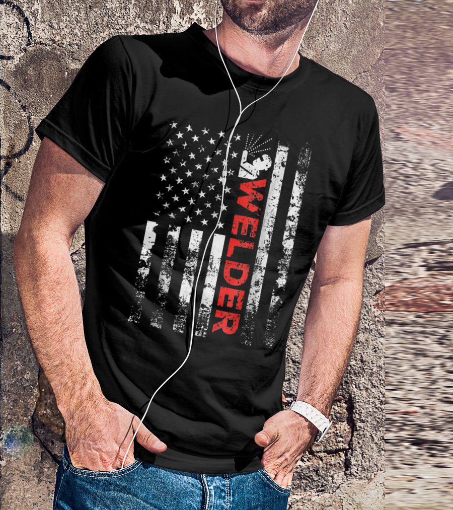 Welder USA American Flag Welding T-Shirt