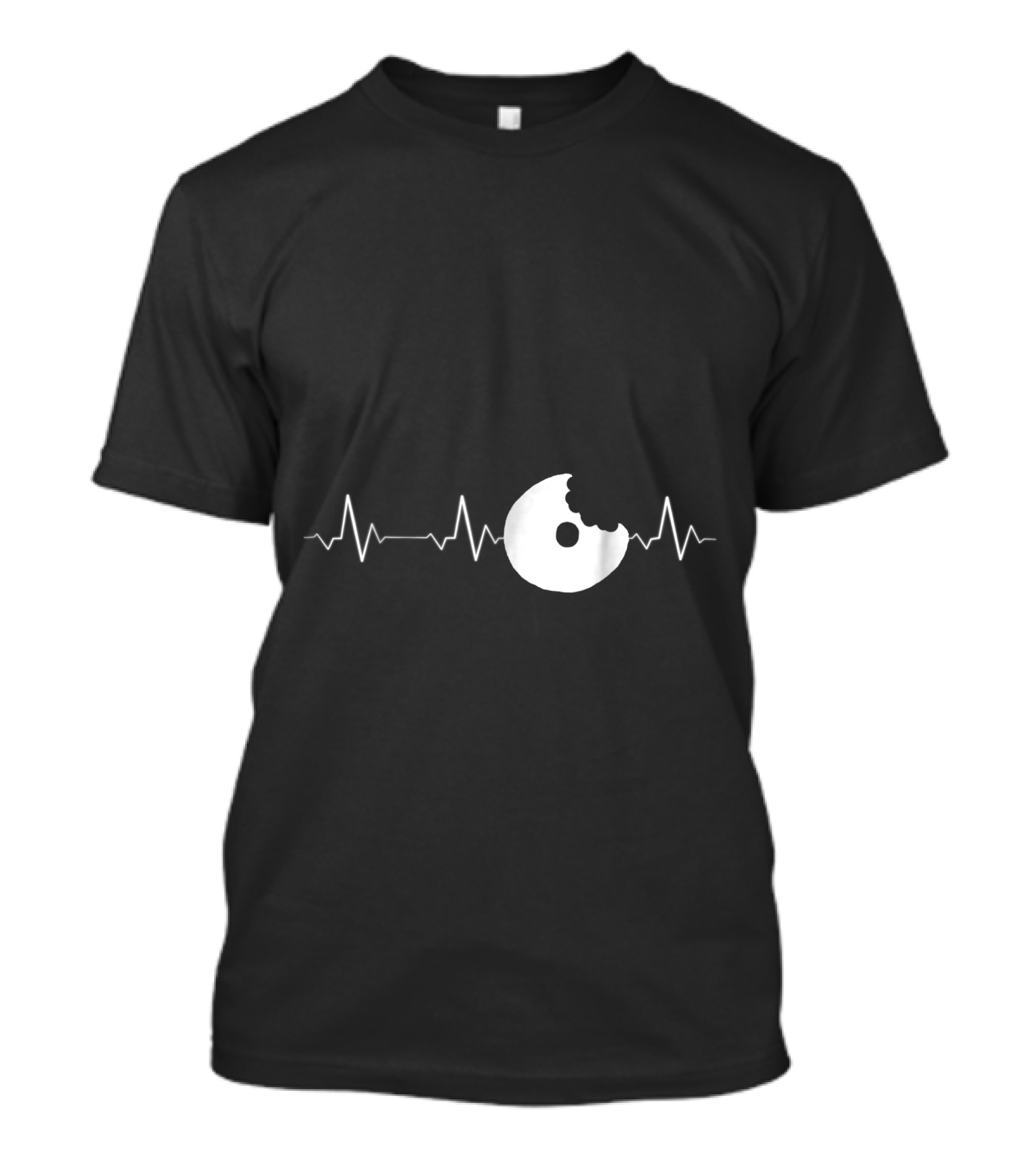 Heartbeat Bagel Donut Sweet Food American T-Shirt