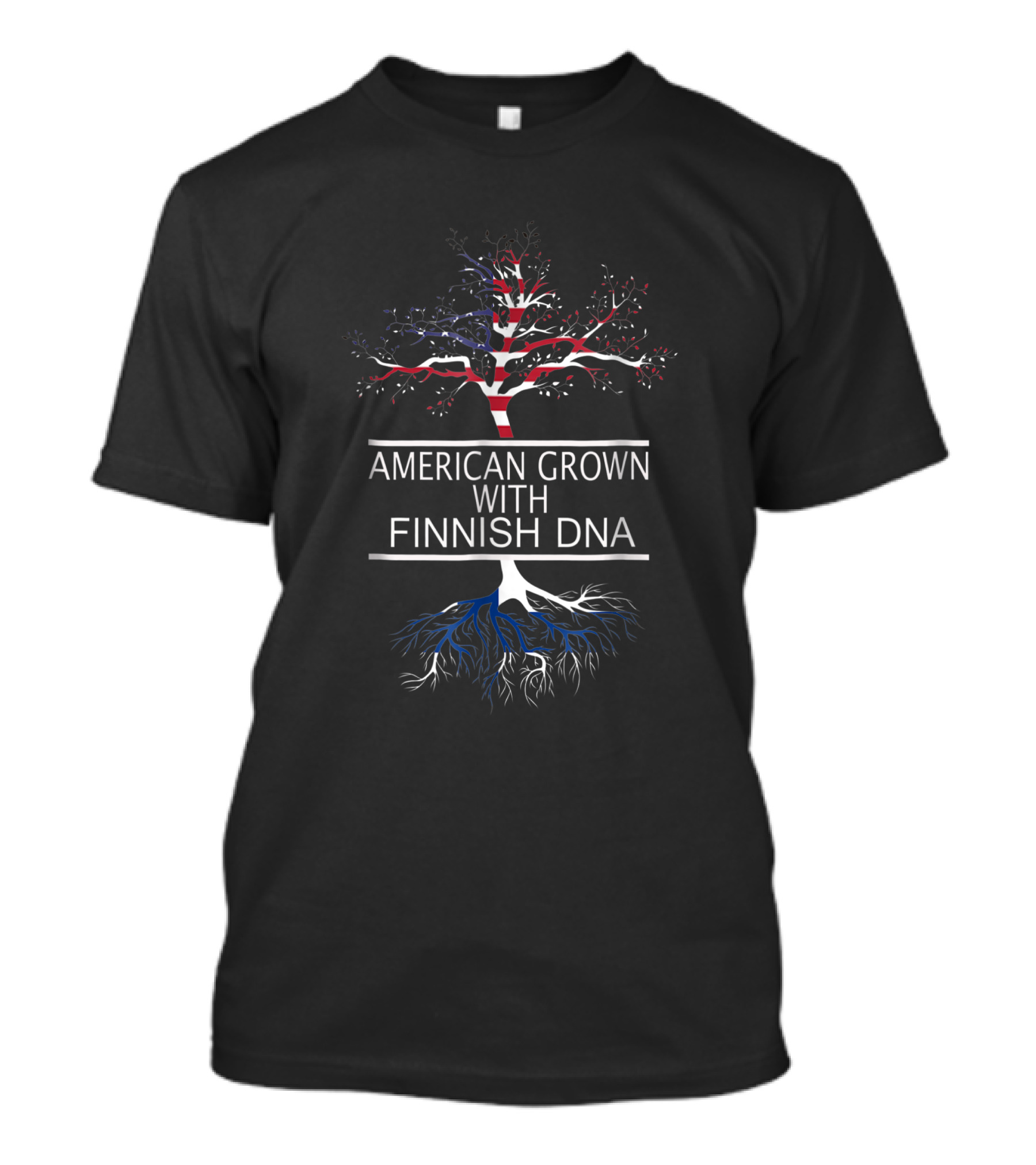 American Grown With Finnish DNA Sisu Tree Roots T-Shirt