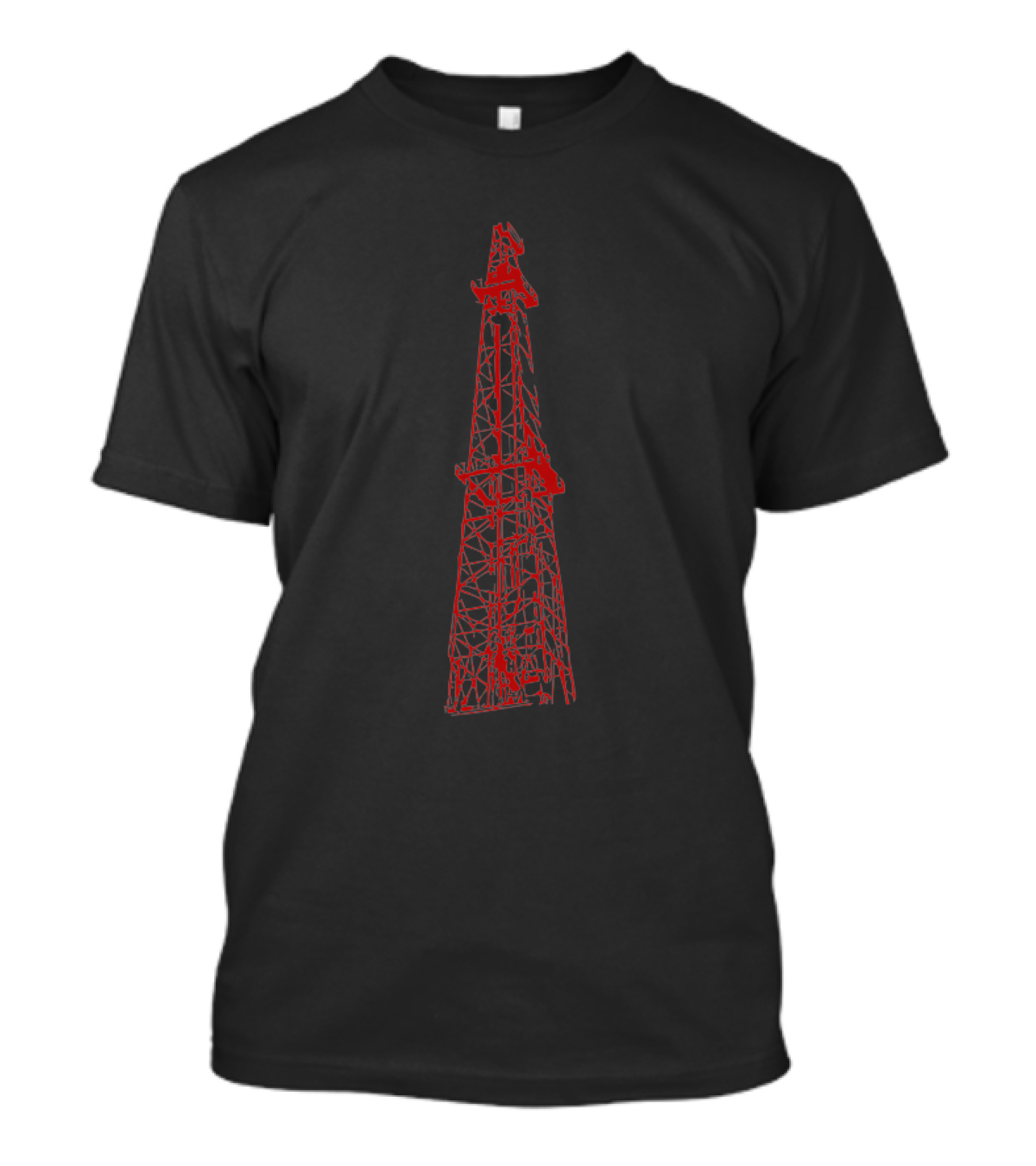 American Roughneck Oil Rig Flag Stars Stripes T-Shirt