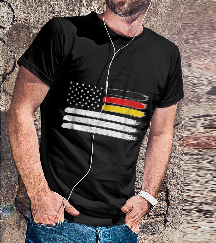 German American Flag Hybrid Germany USA T-Shirt
