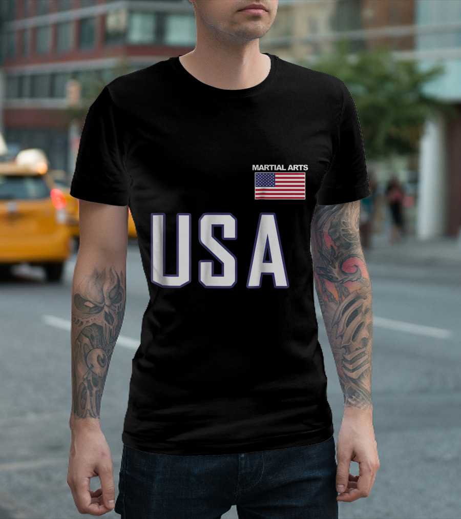 USA Martial Arts American Flag Judo Karate T-Shirt