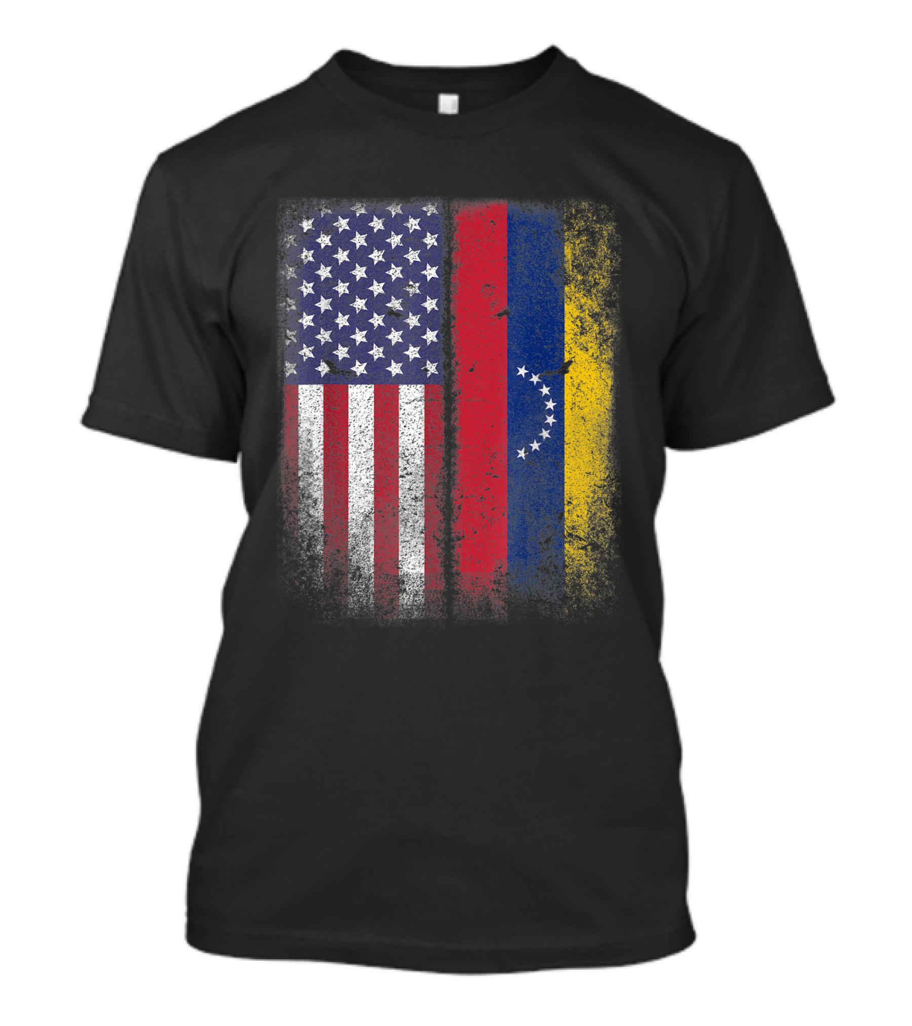 Venezuelan Roots American Grown Dual Flag Design USA Venezuela T-Shirt