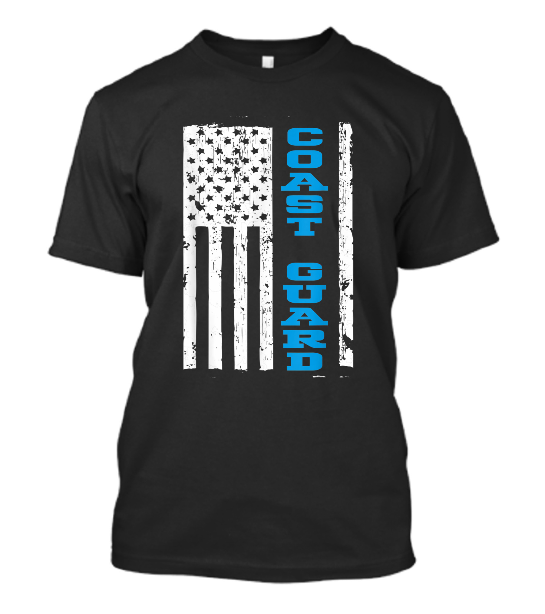 Coast Guard Thin Blue Line American Flag T-Shirt