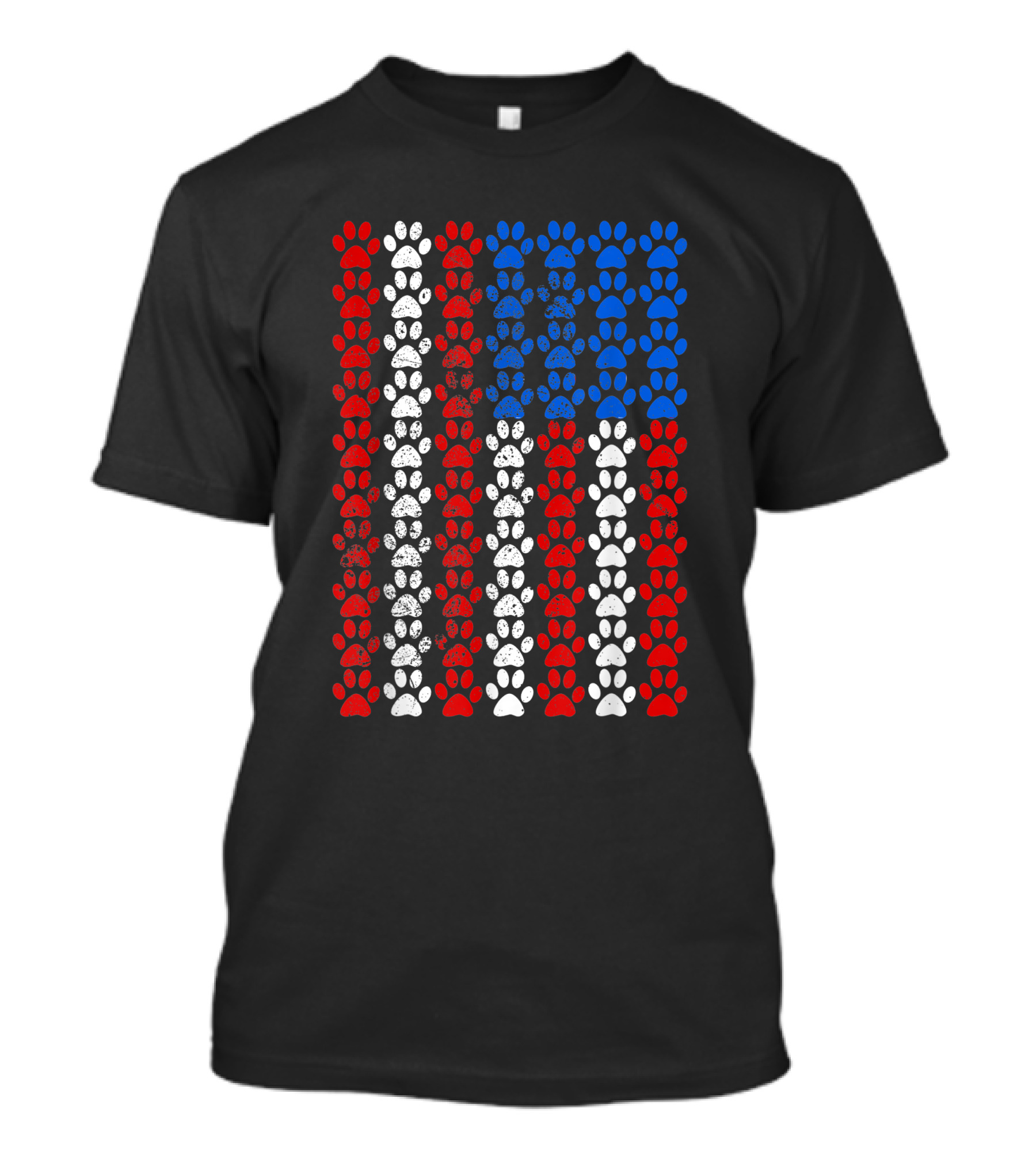American Flag Dog Paw Patriotic Pride Paws T-Shirt