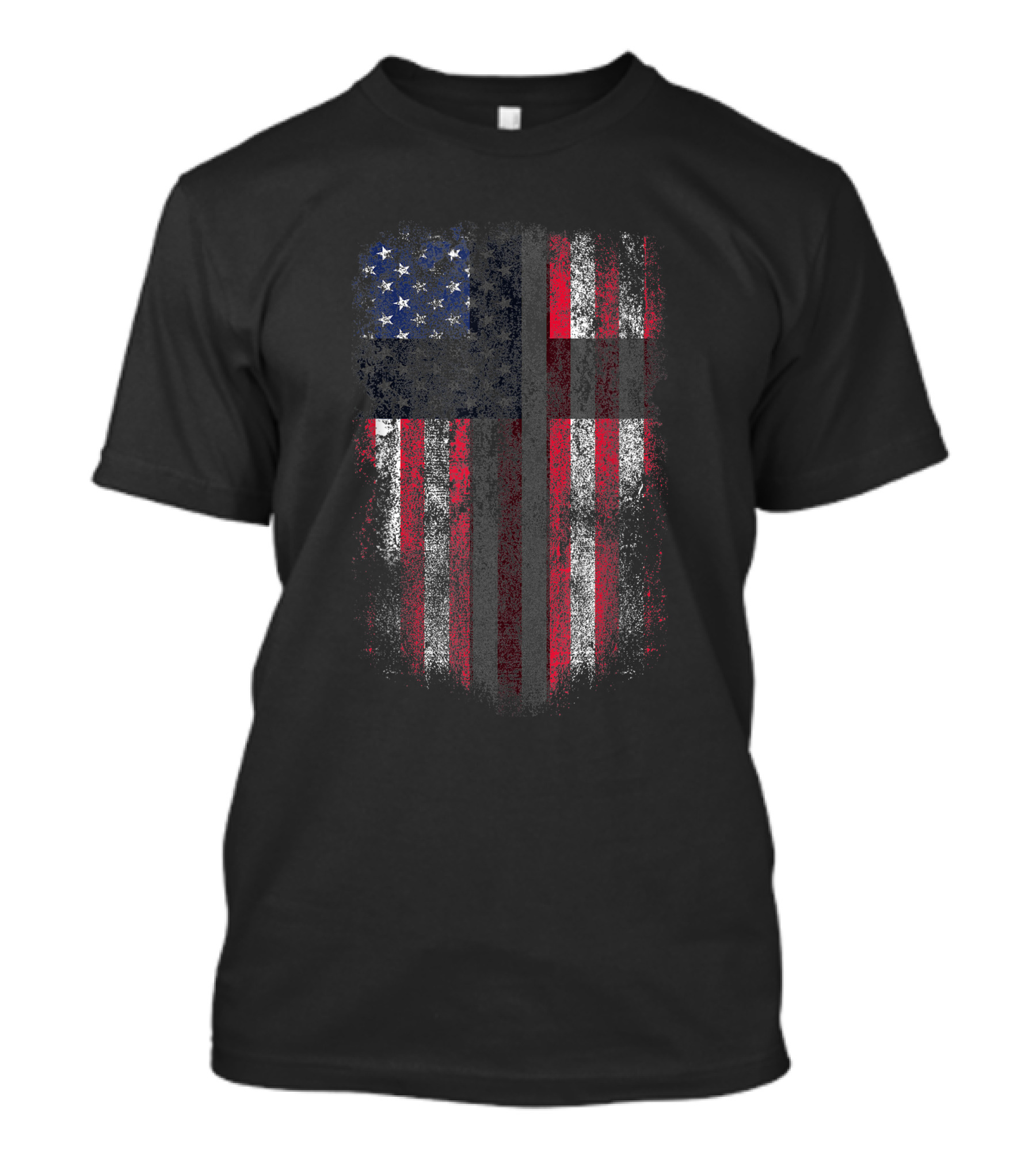 American Flag Cross Symbol For Patriotic USA Christians God Faith T-Shirt