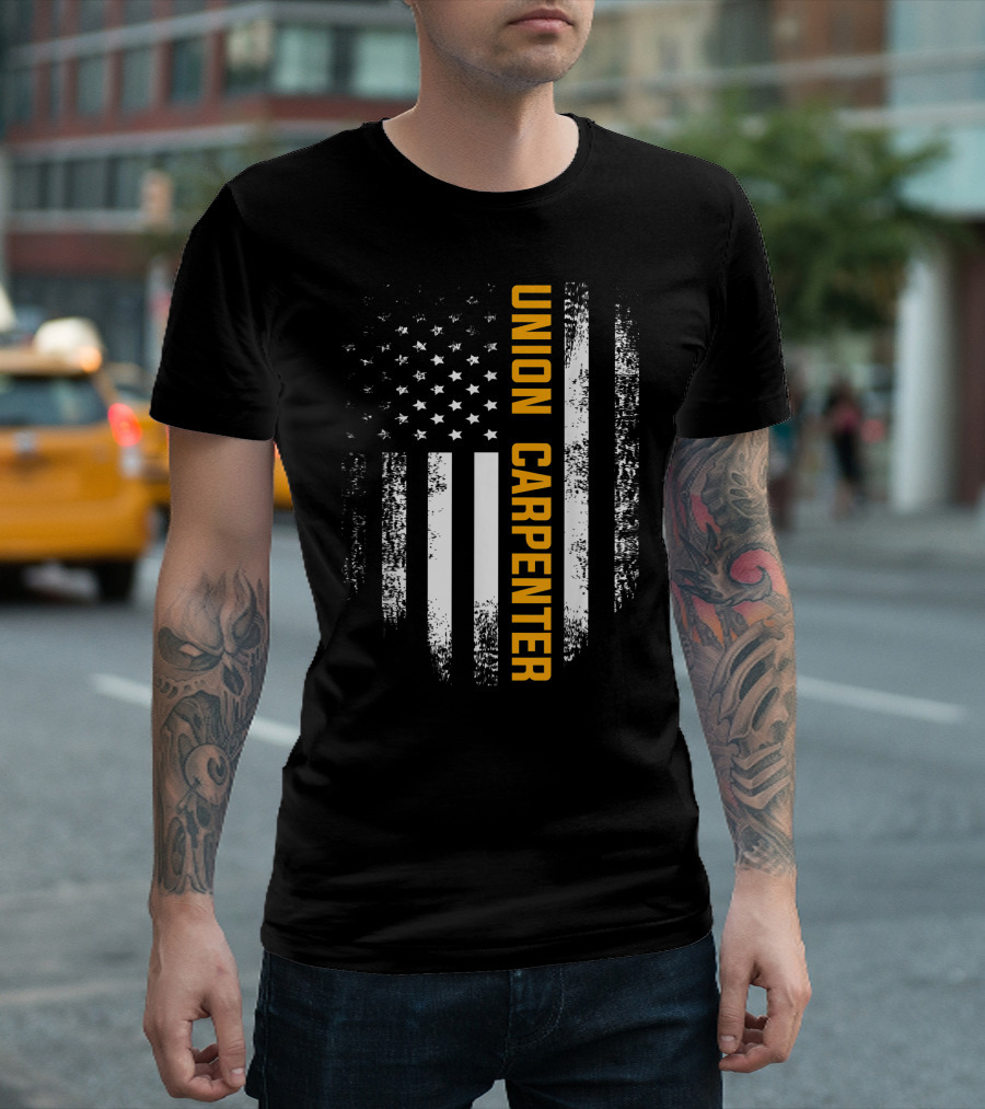 Vintage American USA Flag Union Carpenter T-Shirt