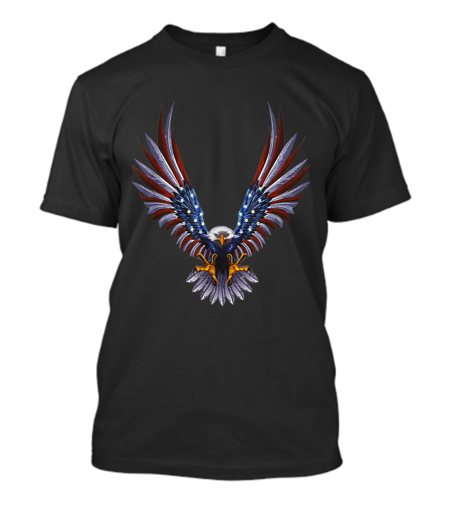 Patriotic American Eagle With Stars And Stripes Wings T-Shirt