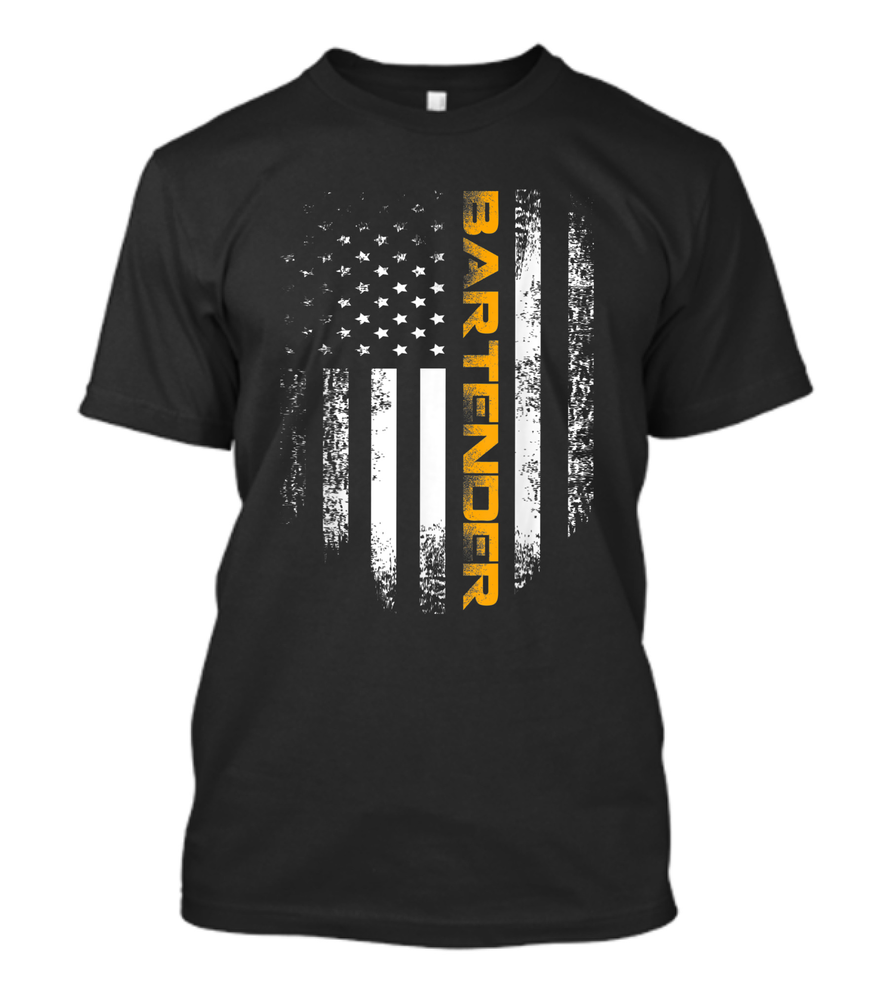 Vintage USA Flag Bartender American Bartending T-Shirt