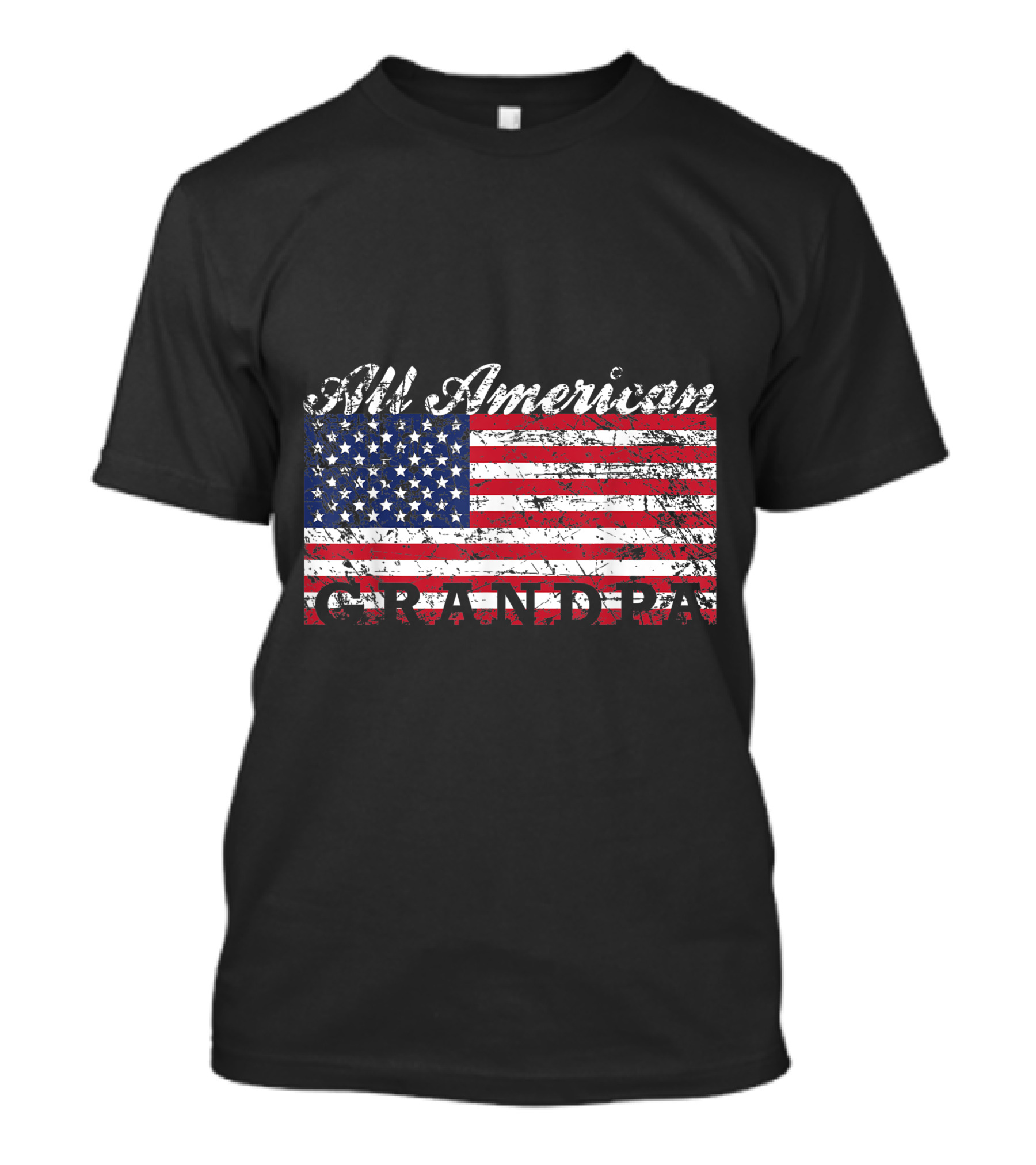 All American Grandpa American Flag Patriotic T-Shirt