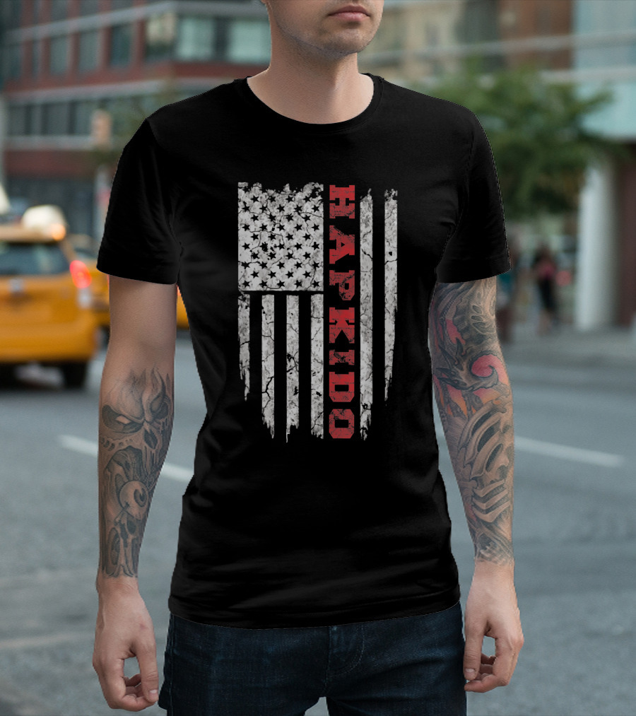 American Hapkido USA Flag Sport T-Shirt