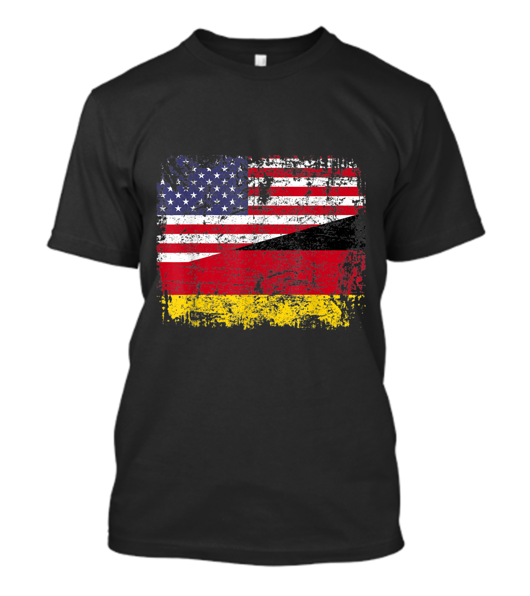 German Roots American Flag Germany Heritage Dual Nationality Emblem T-Shirt