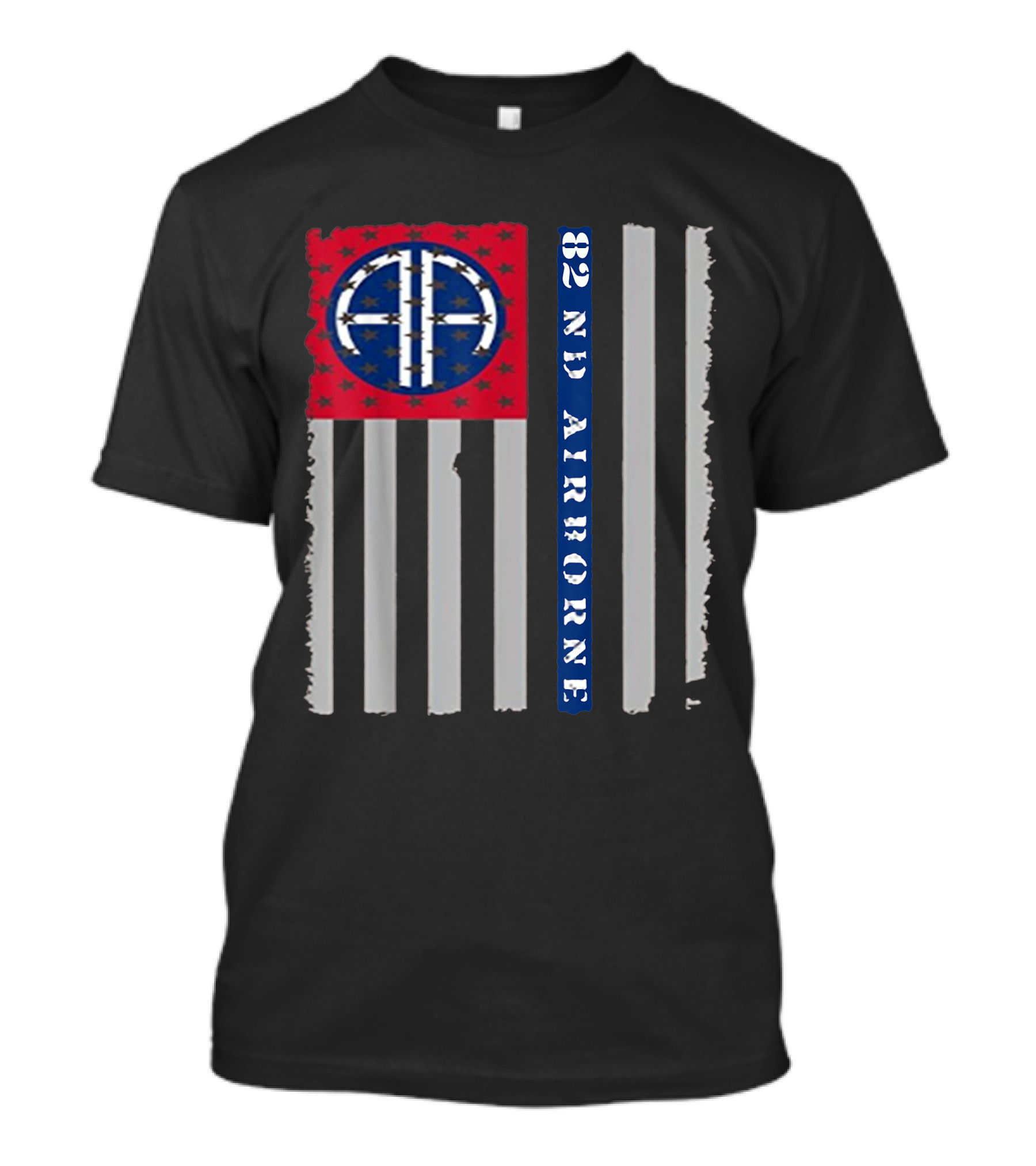 82Nd Airborne Paratrooper Veteran American Flag T-Shirt