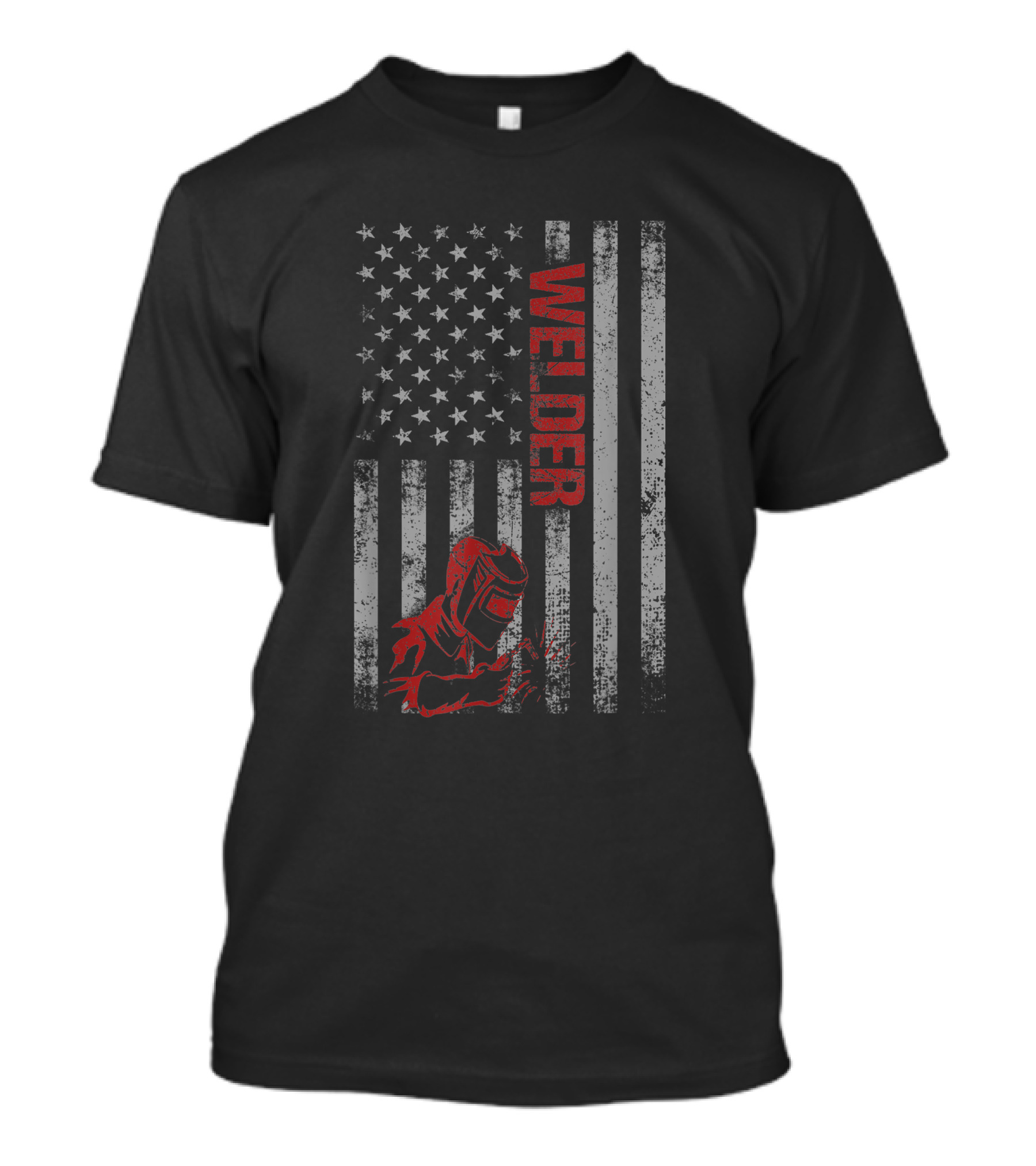Welder American Flag USA Patriotic Welder United States Flag Welding Worker T-Shirt