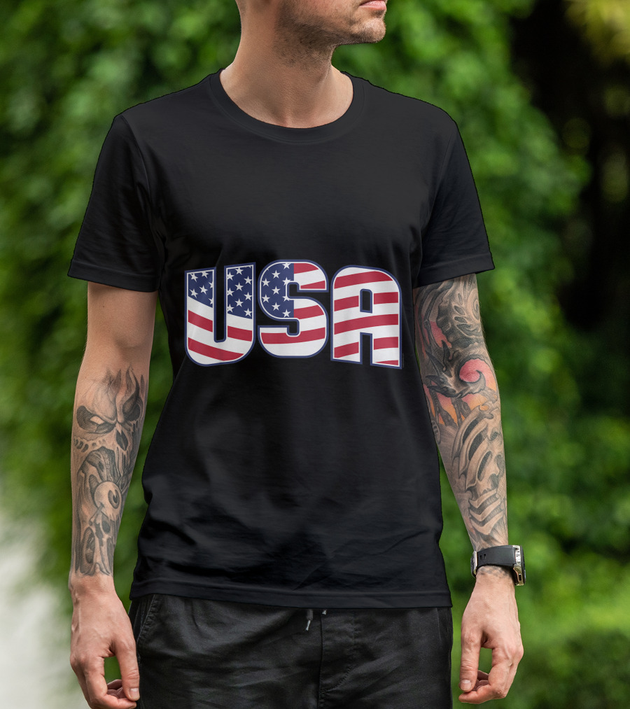 USA American Flag 4th Of July Patriotic T-Shirt
