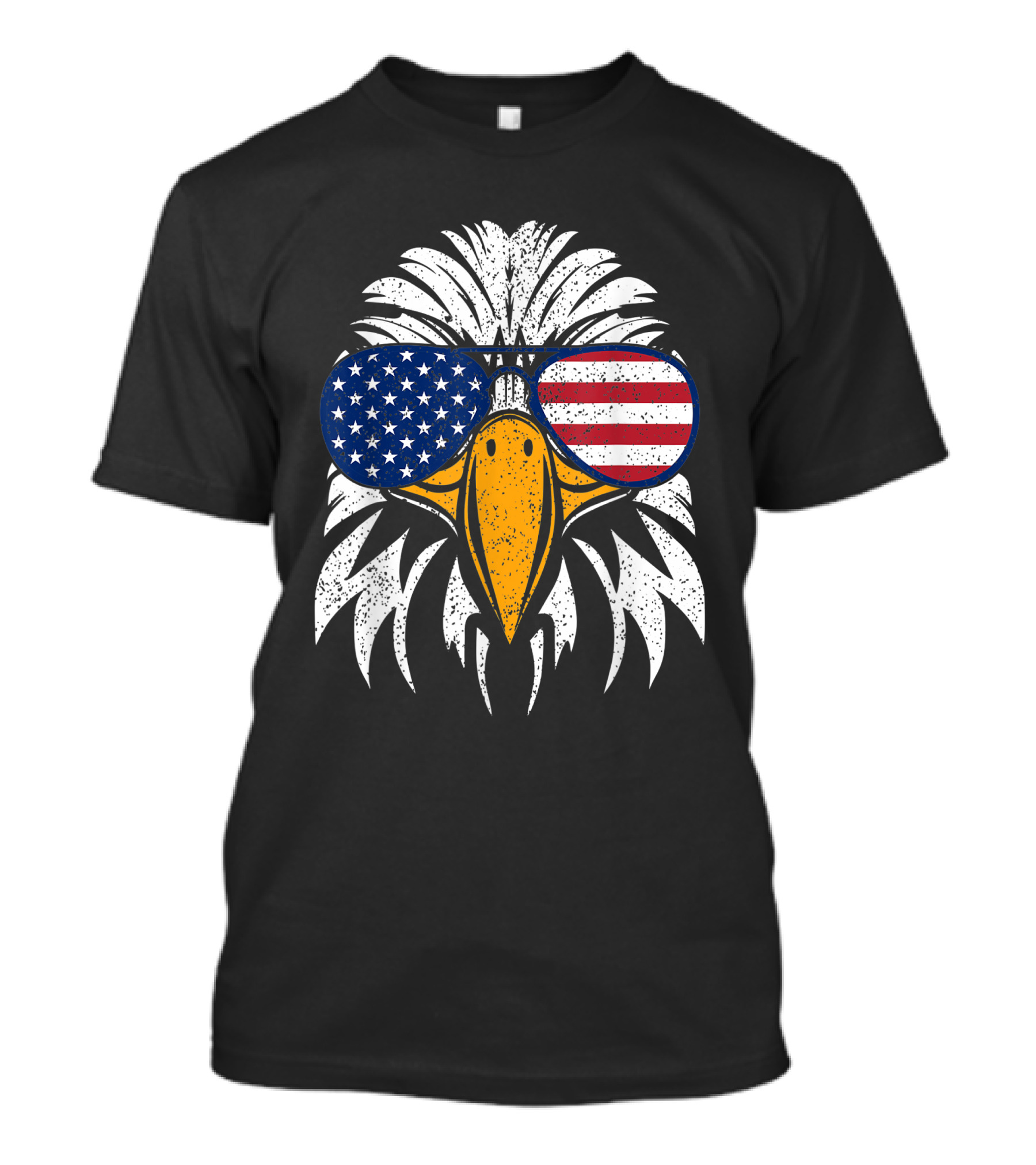 4Th Of July Bald Eagle With American Flag Sunglasses Patriotic T-Shirt
