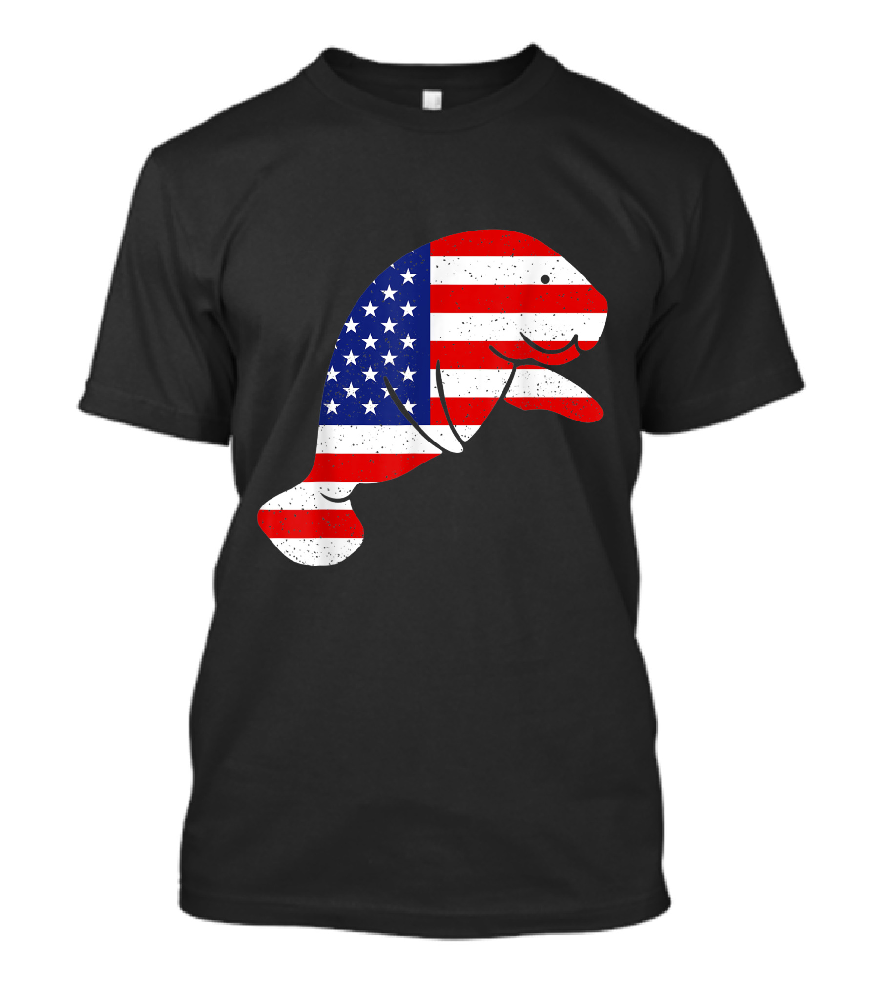 Manatee American USA Flag 4th Of July Patriotic T-Shirt