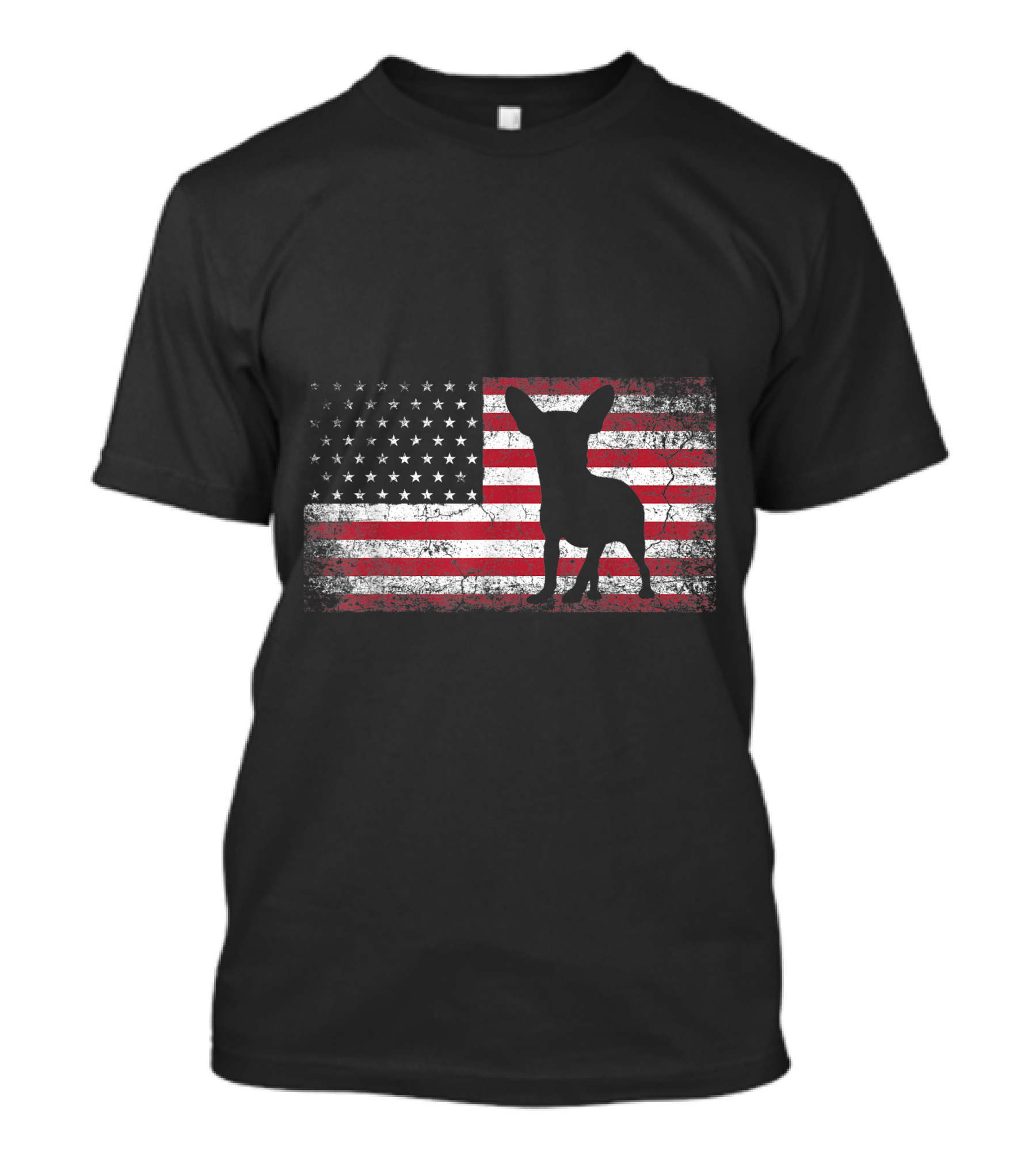 Vintage Chihuahua Dog Lover American Flag July 4th T-Shirt