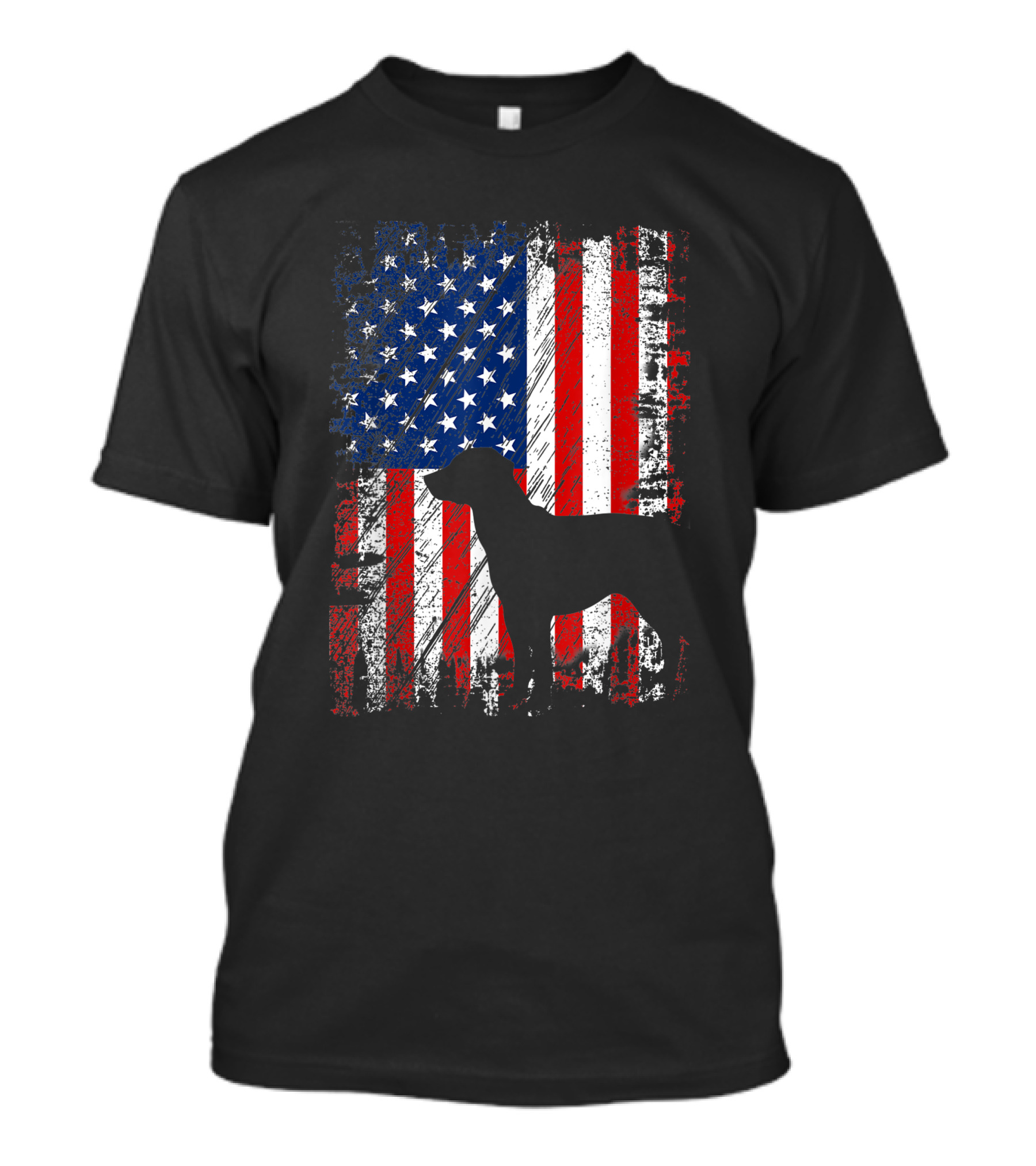 American Flag Black Lab Usa Patriotic Dog T-Shirt