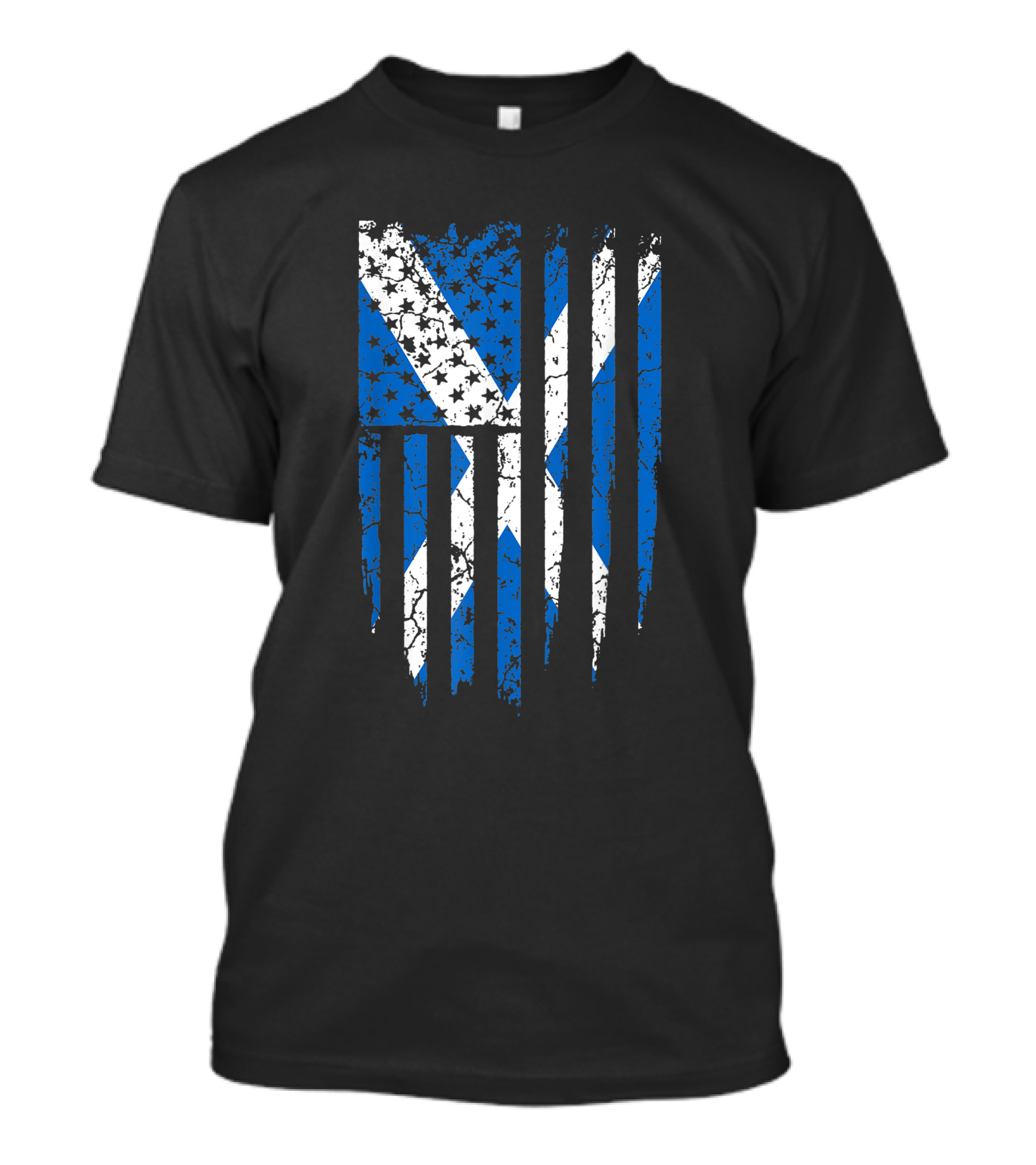 Scottish American Scotland America Flag Shield T-Shirt